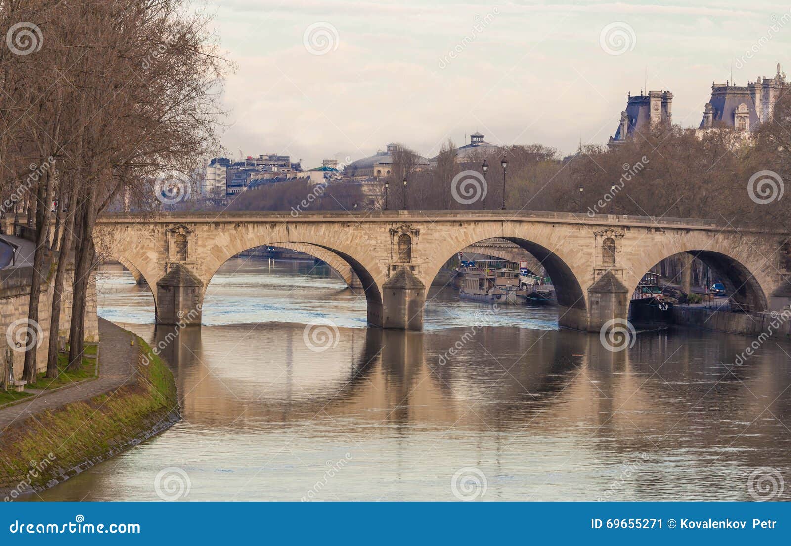 The Pont Marie , Paris, France. Stock Image - Image of pont, ancient: 69655271