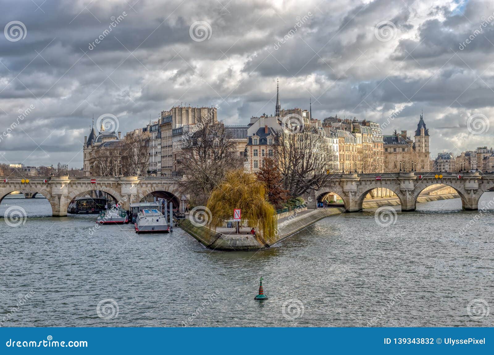 pont neuf and ile de la cite in paris