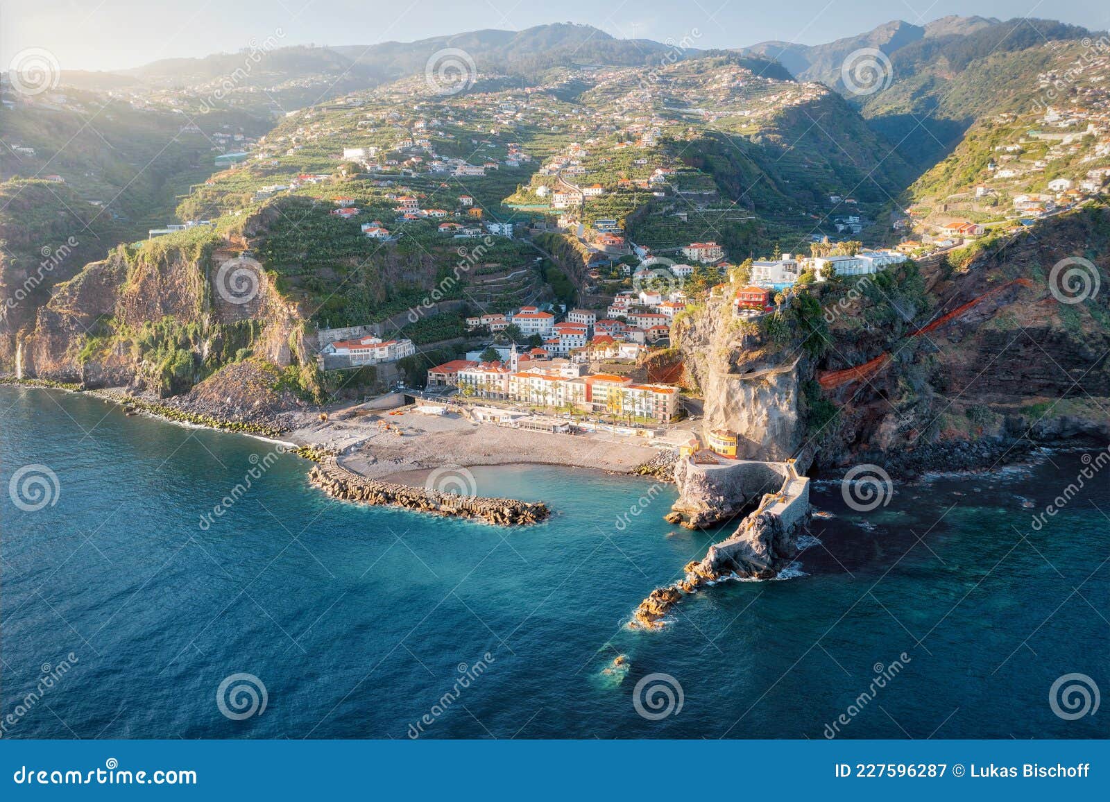 Ponta Do Sol Village during Sunset on Madeira, Portugal Stock Image
