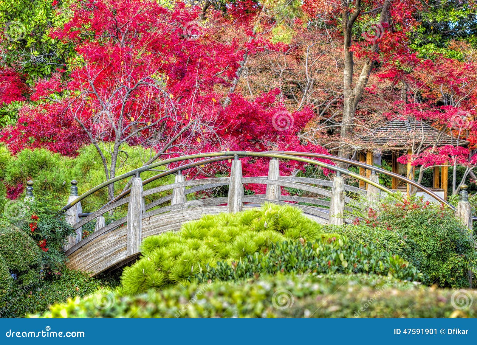 Quadro Ponte Jardim Japonês Arco Parque Jogo 2 Peças