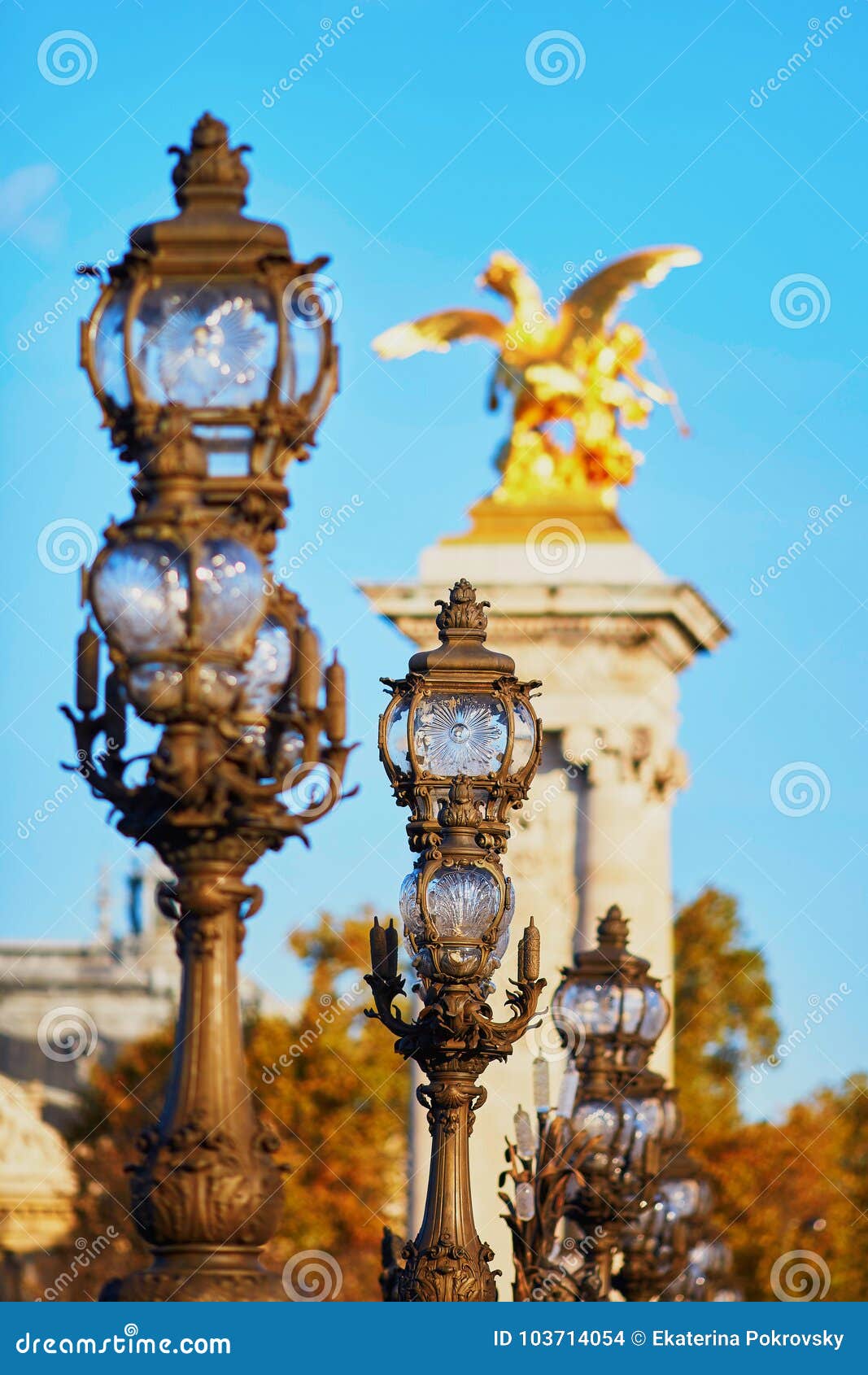 Ponte De Alexandre III Em Paris, France Foto de Stock - Imagem de ...