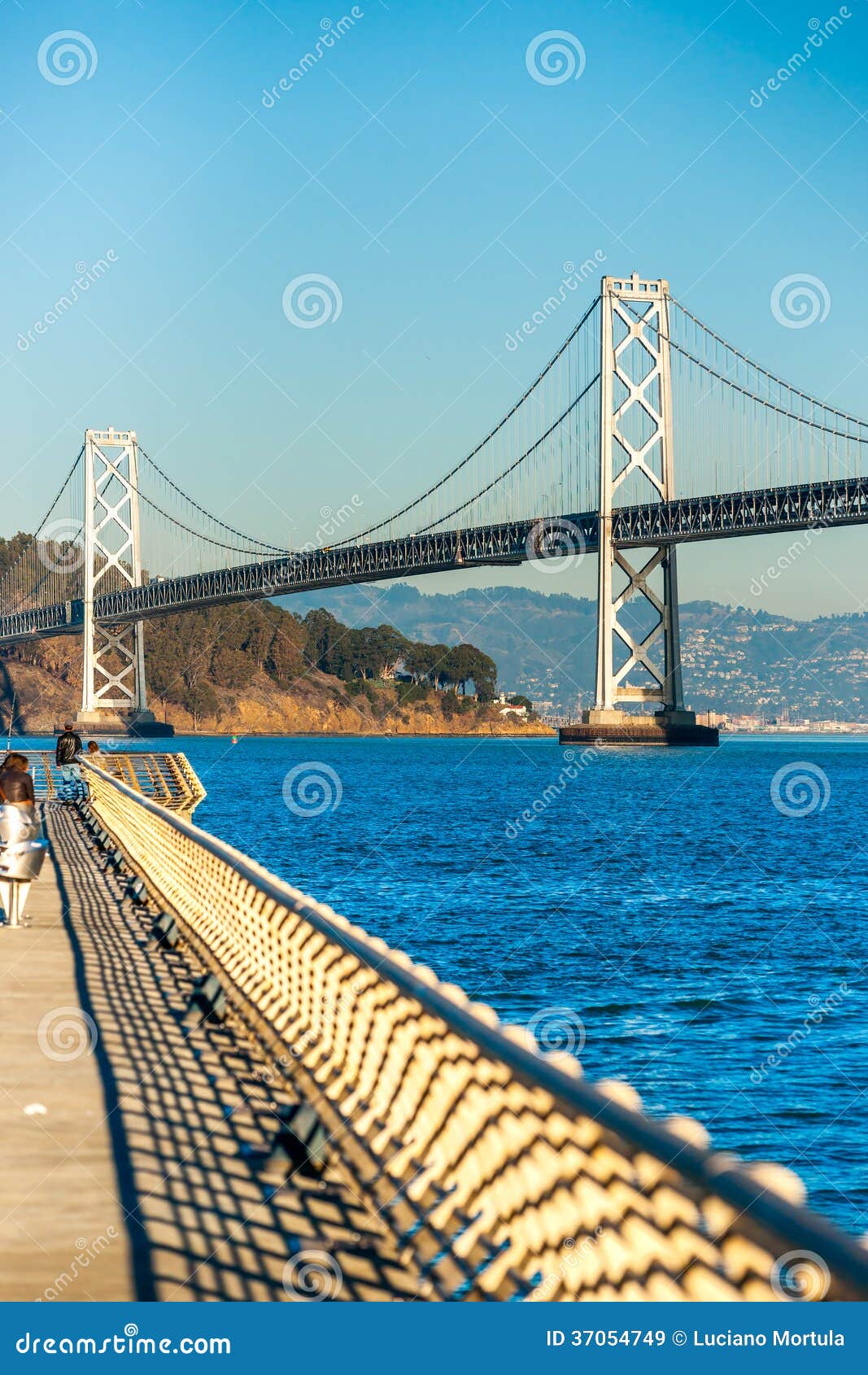 Orizzonte Di San Francisco E Ponte Al Tramonto, California 