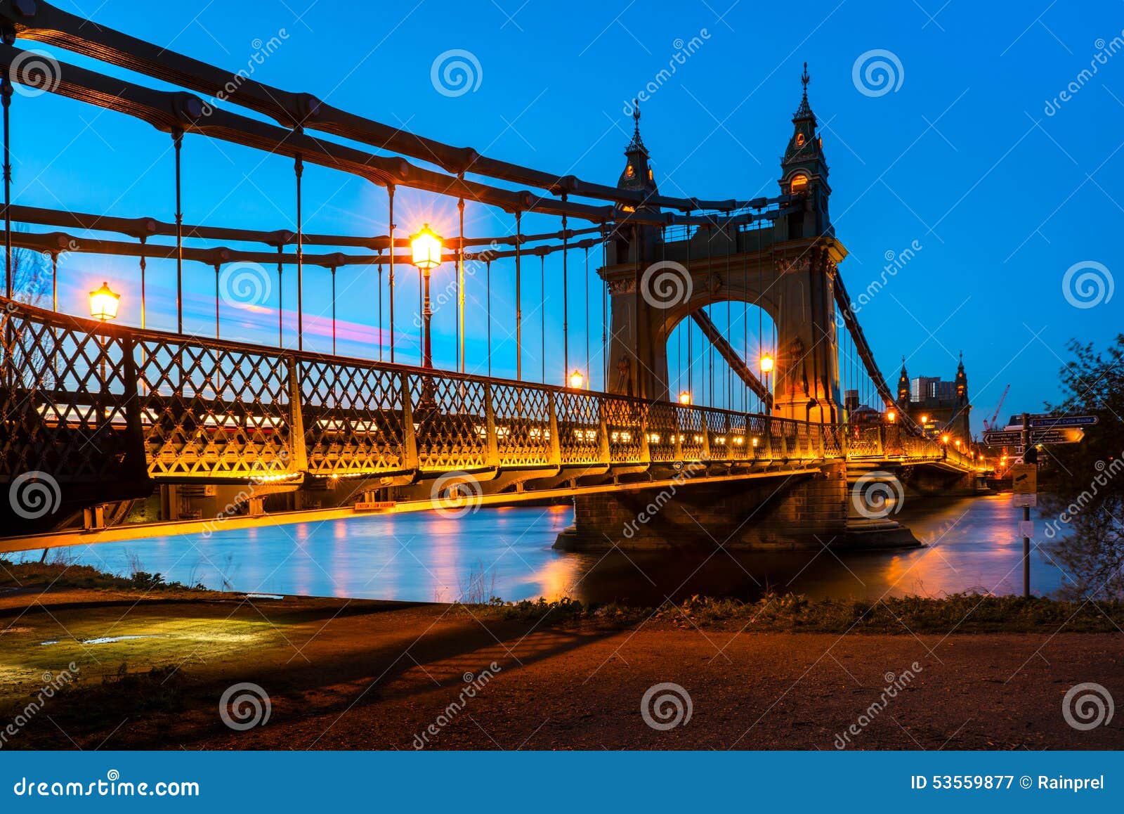 Ponte Di Hammersmith a Londra, Inghilterra Immagine Stock Immagine di
