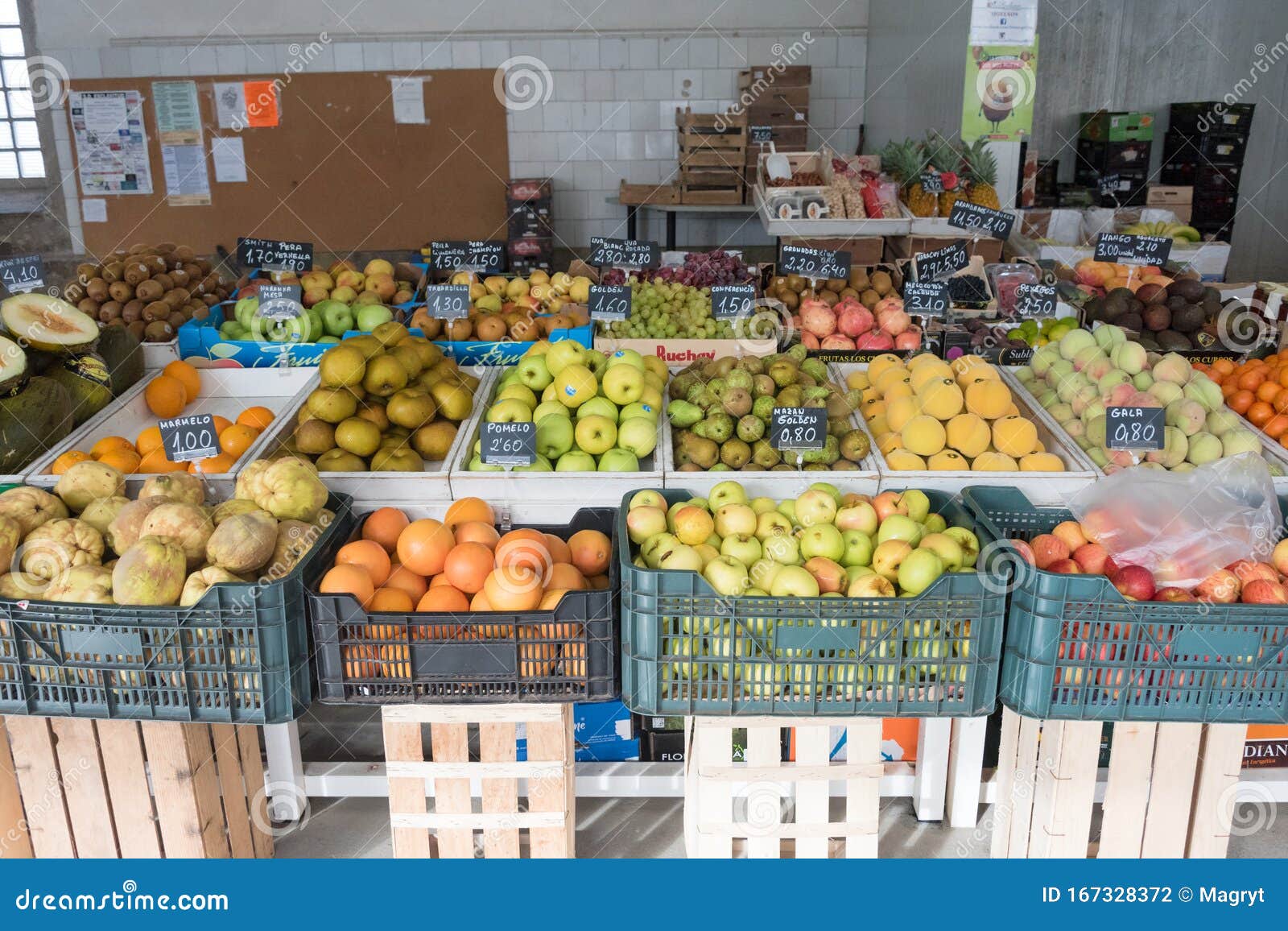 PONTEVEDRA, SPAIN OCTOBER 04, 2019 Fresh Fruit and Vegetable Local