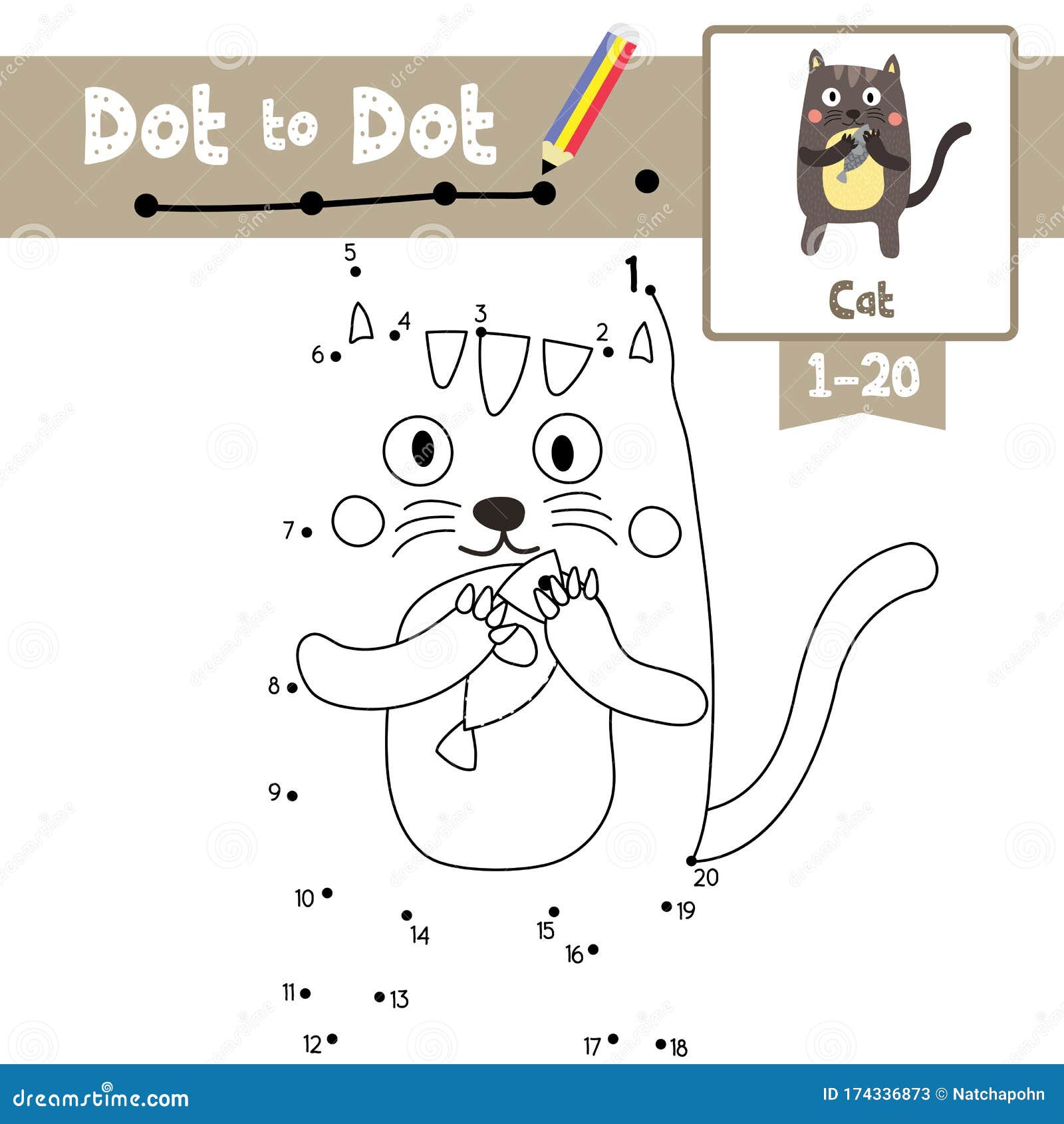 Ilustração de jogos de gato fofo. jogo do bicho.