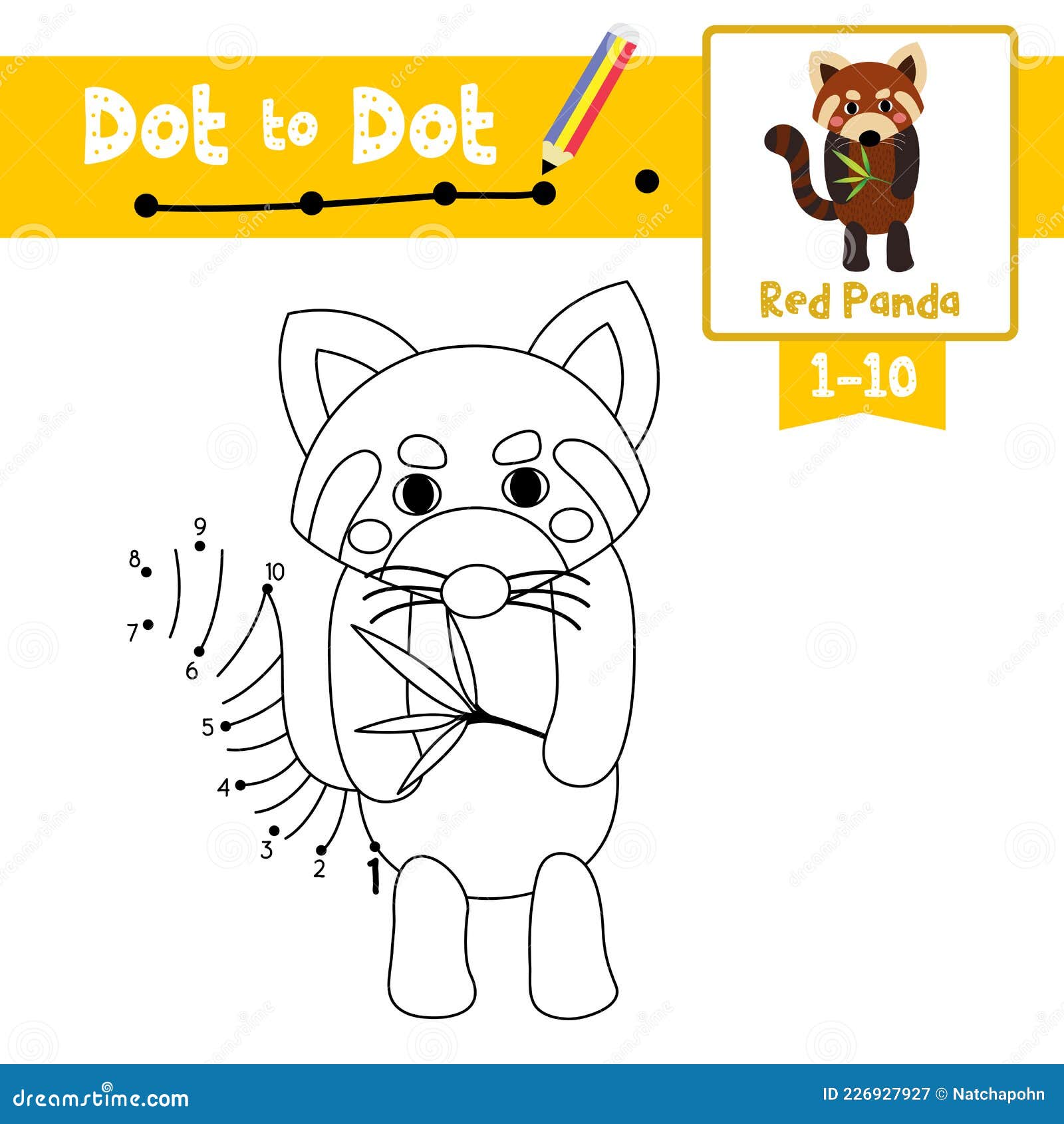 Colorir o jogo educacional panda bonito dos desenhos animados para crianças  ilustração vetorial com personagens de animais de desenho animado