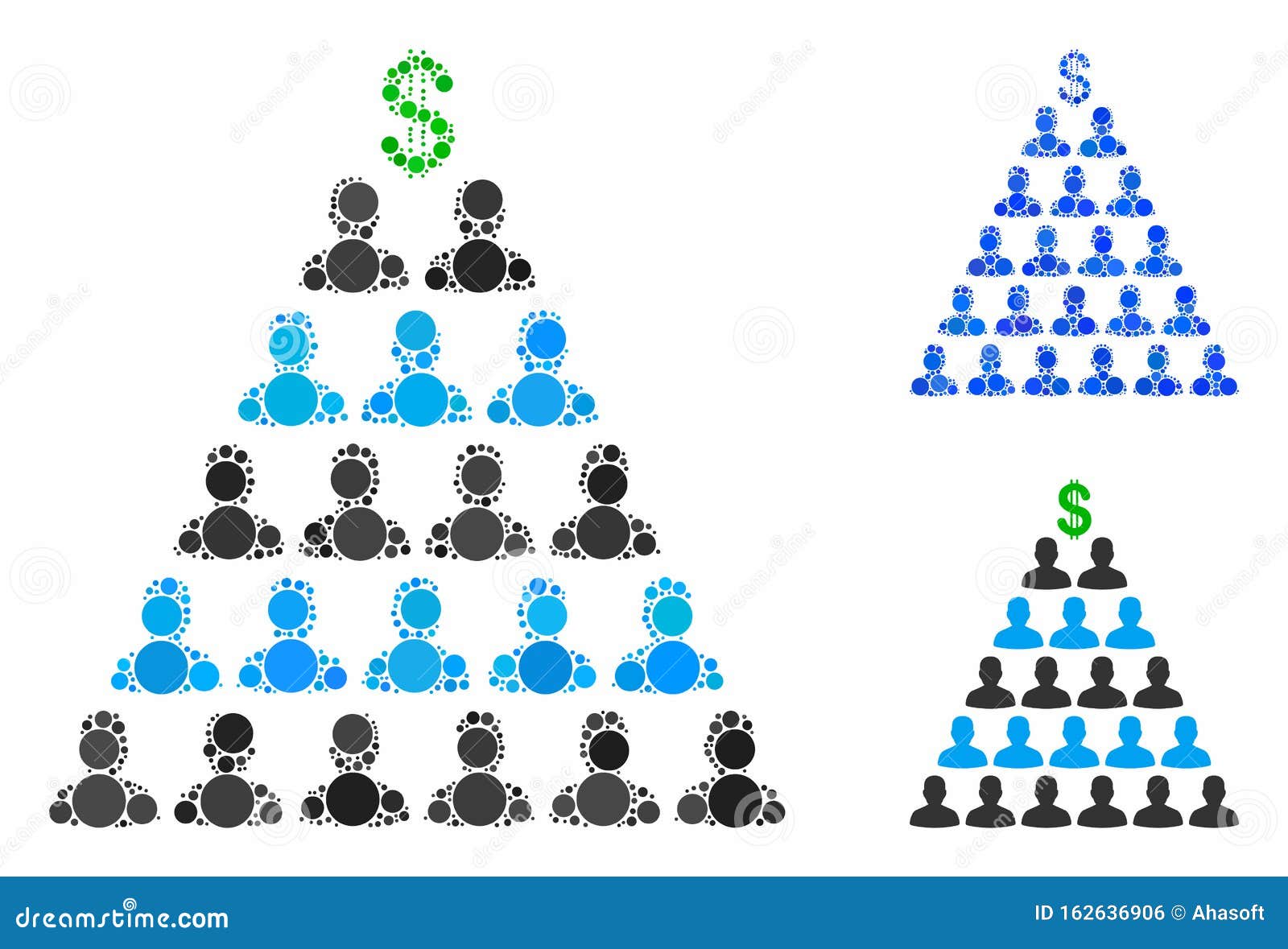 muziek Gemeenten Rood Ponzi Piramide-schema Samenstelling-pictogram Van Ronde Dots Stock  Illustratie - Illustration of multilevel, niveaus: 162636906