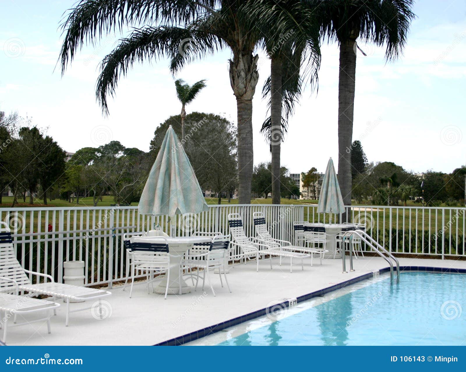Pool Area on Golf Course stock image. Image of blue, swimming 106143