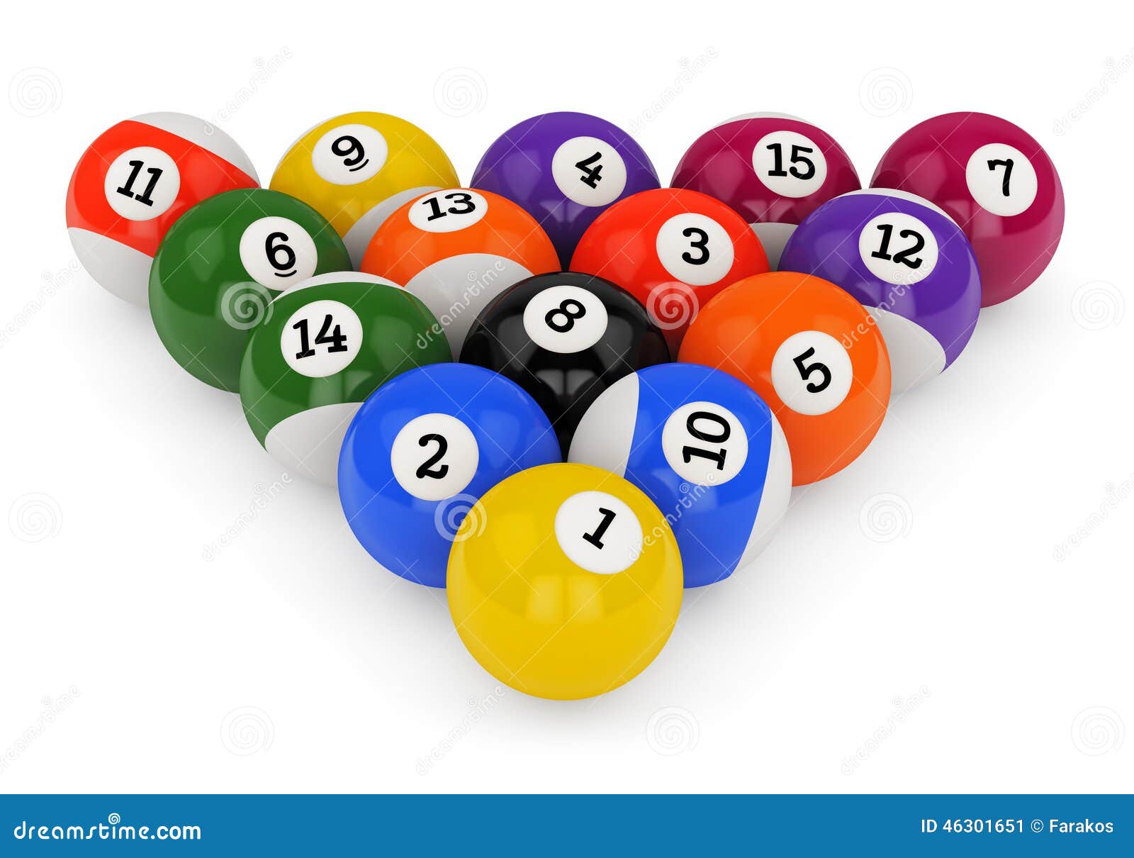 Pool balls triangle stock illustration. Illustration of ...