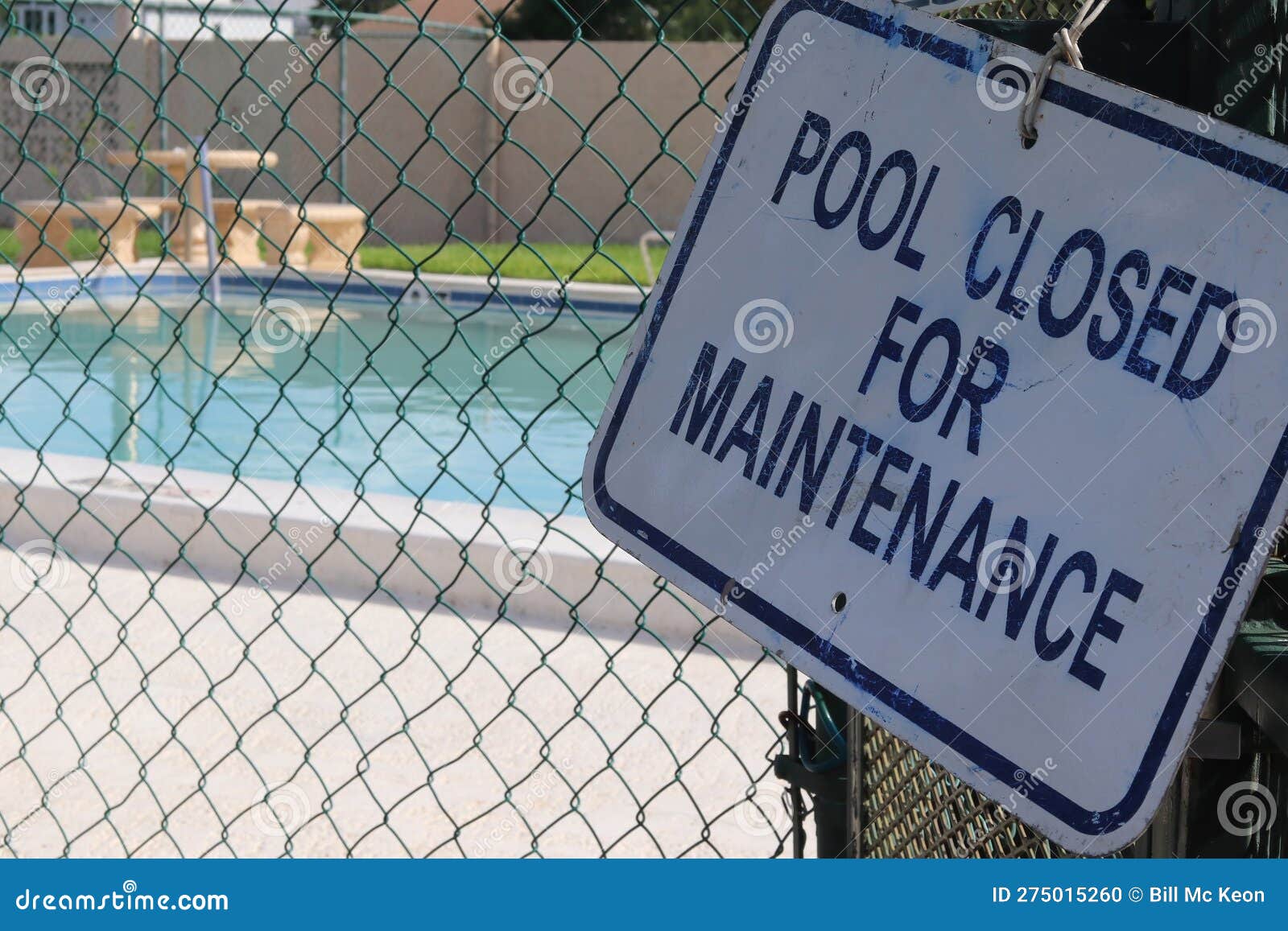 Pool Closed for Maintenance Sign Stock Photo Image of forbidden