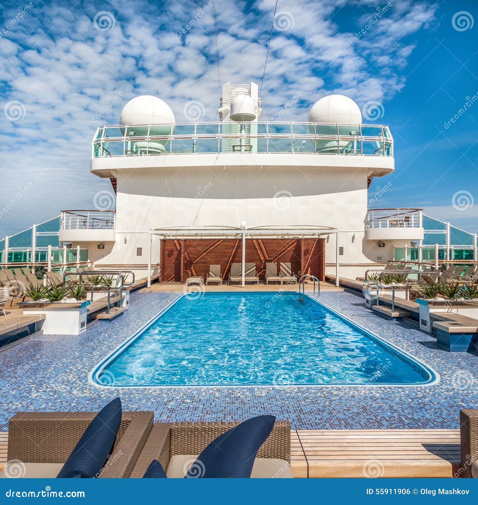 Pool on a cruise ship stock photo. Image of outside, swim 55911906