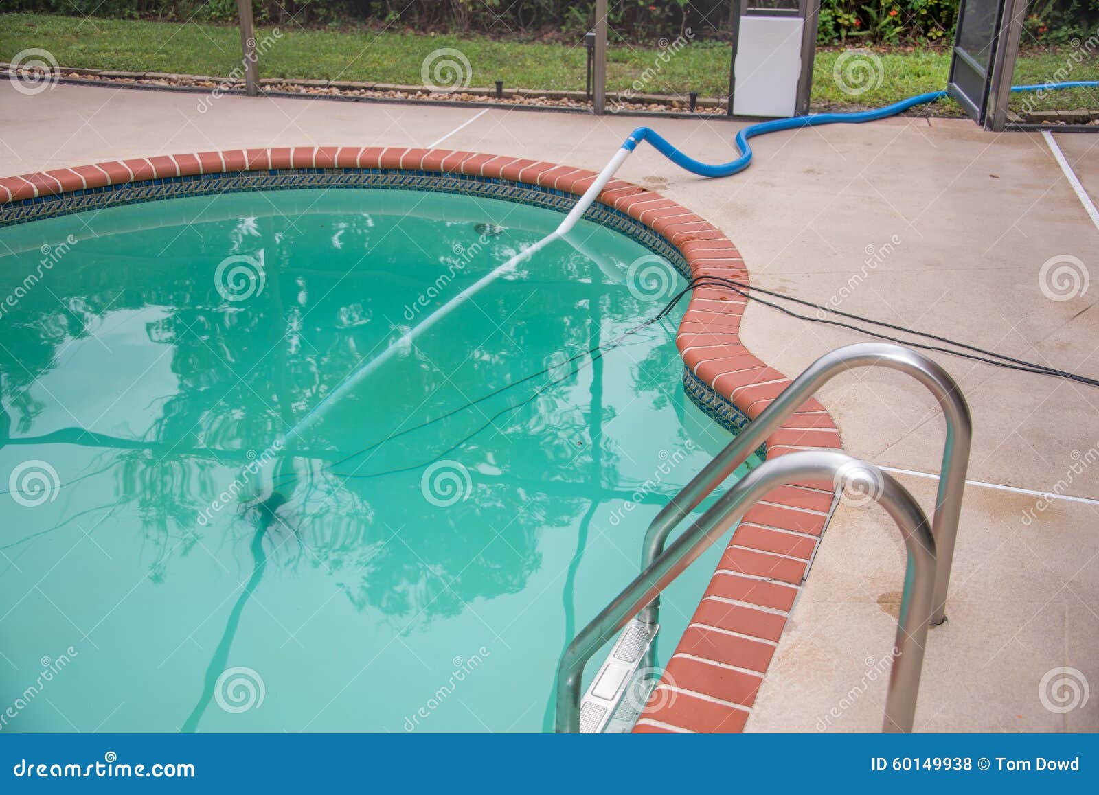 Pool Draining stock photo. Image of pump, marcite, damage 60149938
