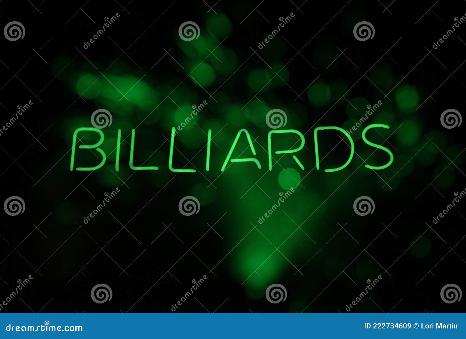 Pool Hall Vintage Neon Pool Hall Sign in Window Stock Image Image of