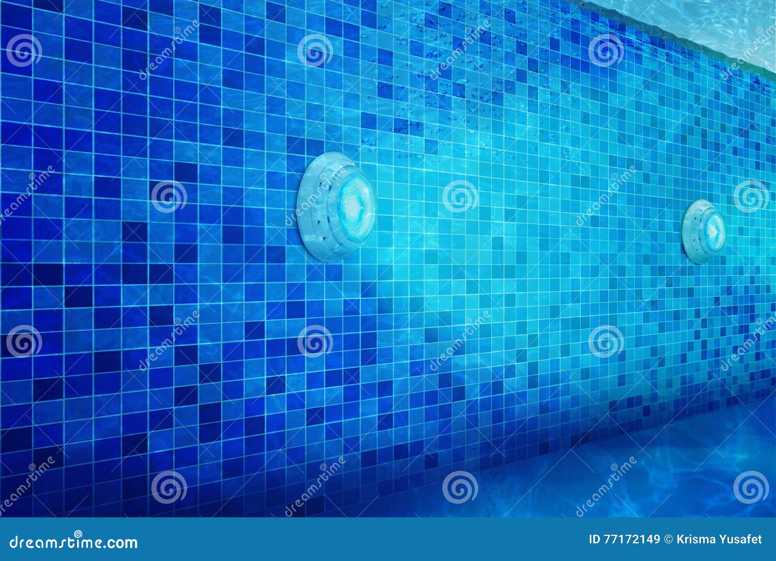 Pool Lighting Using LED Lights Waterproof Stock Photo Image 77172149