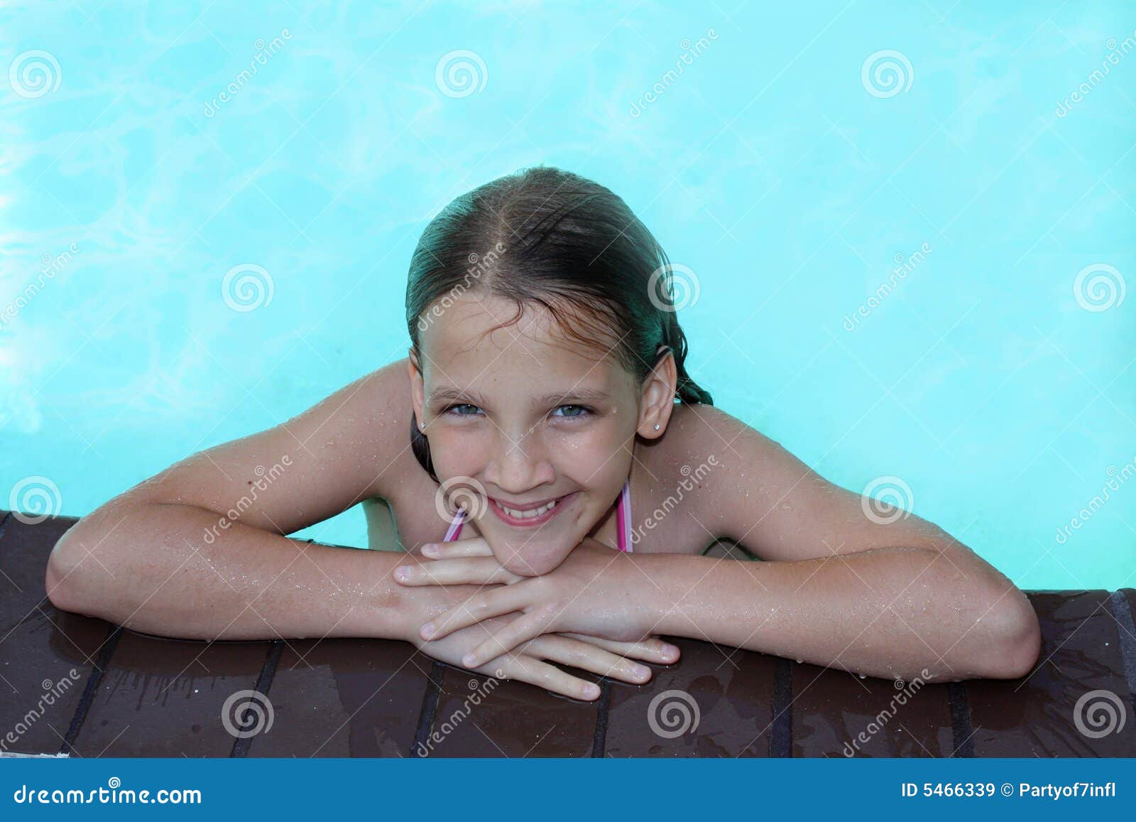 Pool Smiles stock image. Image of girl, glad, people, enjoyable 5466339