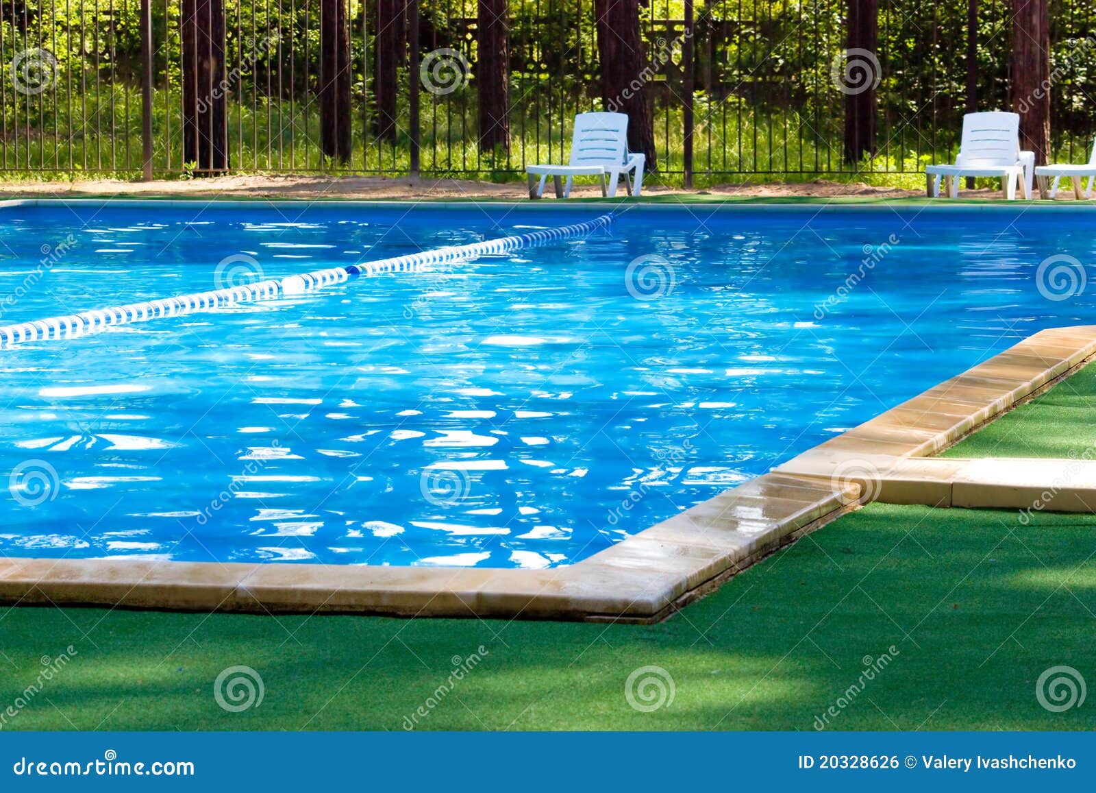 Pool in the woods stock photo. Image of luxury, blue 20328626