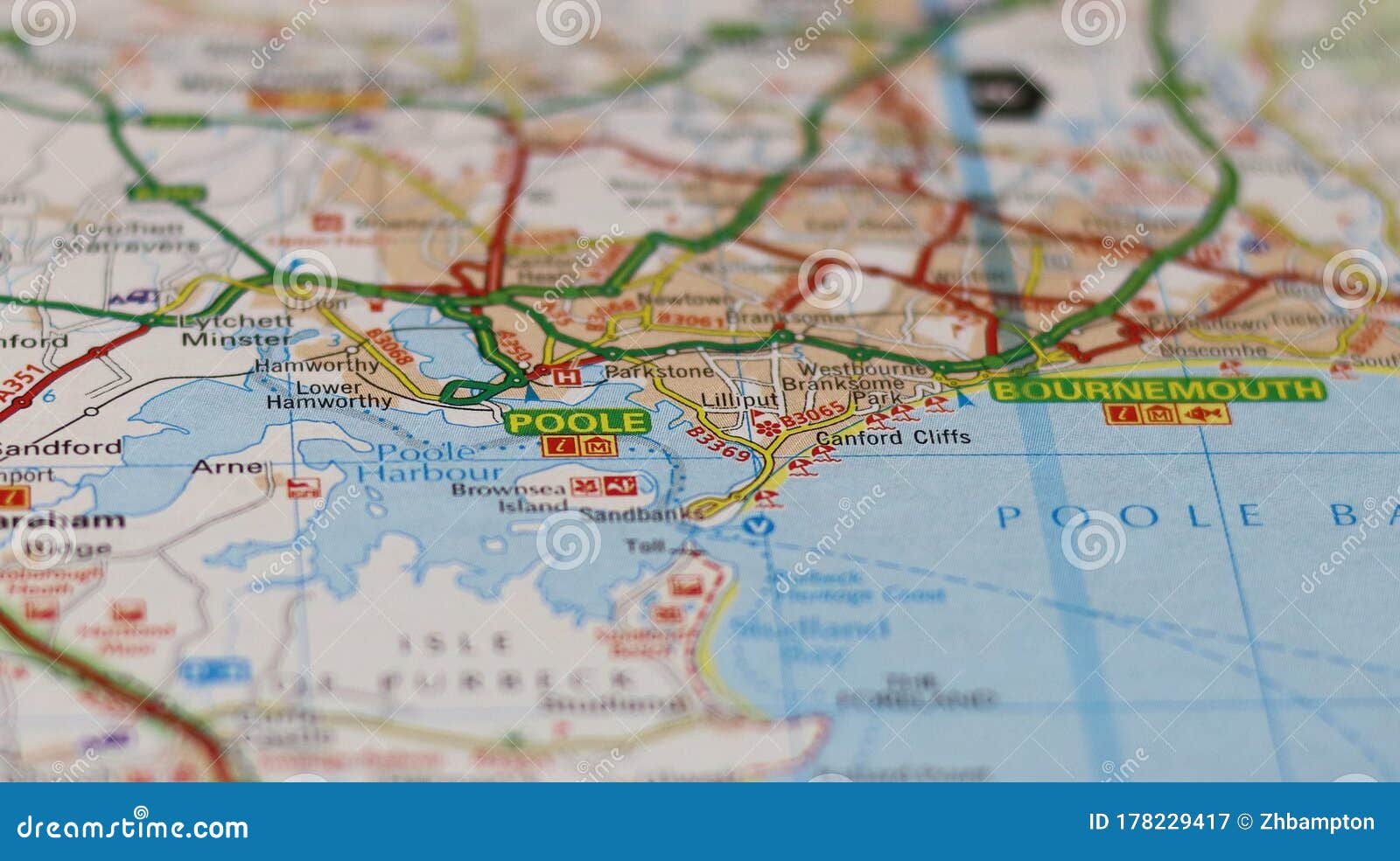 Dorset England UK on a Map Stock Image - Image of position, journey: 178229417