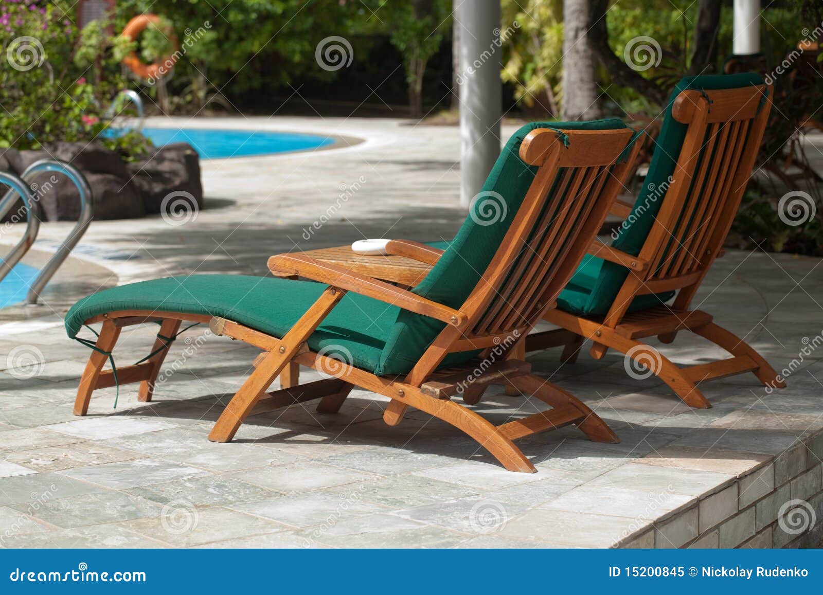 Poolside Lounge Chairs Stock Image Image Of Color Vertical