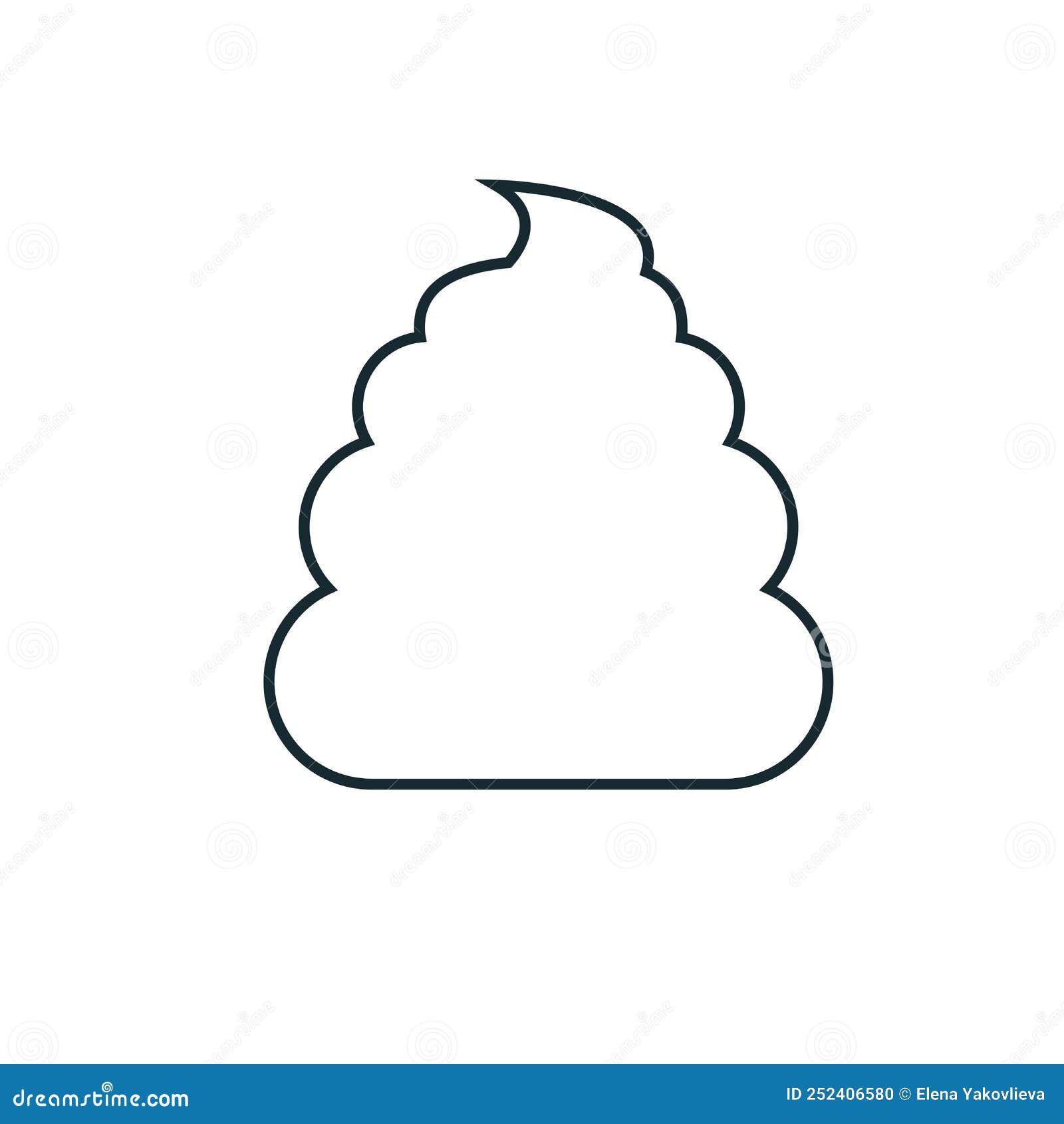 Poop Character in Line Style. Vector Illustration Stock Vector ...