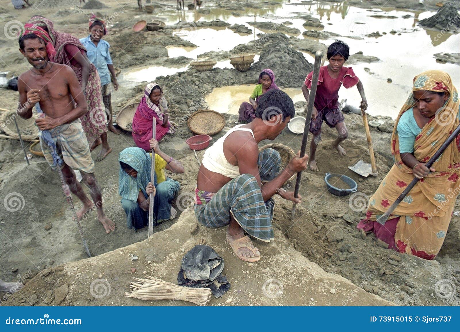Poor Bangladeshi Family Working Together In Gravel Pit Editorial Image poor-bangladeshi-family-working-together-in-gravel-pit-editorial-image