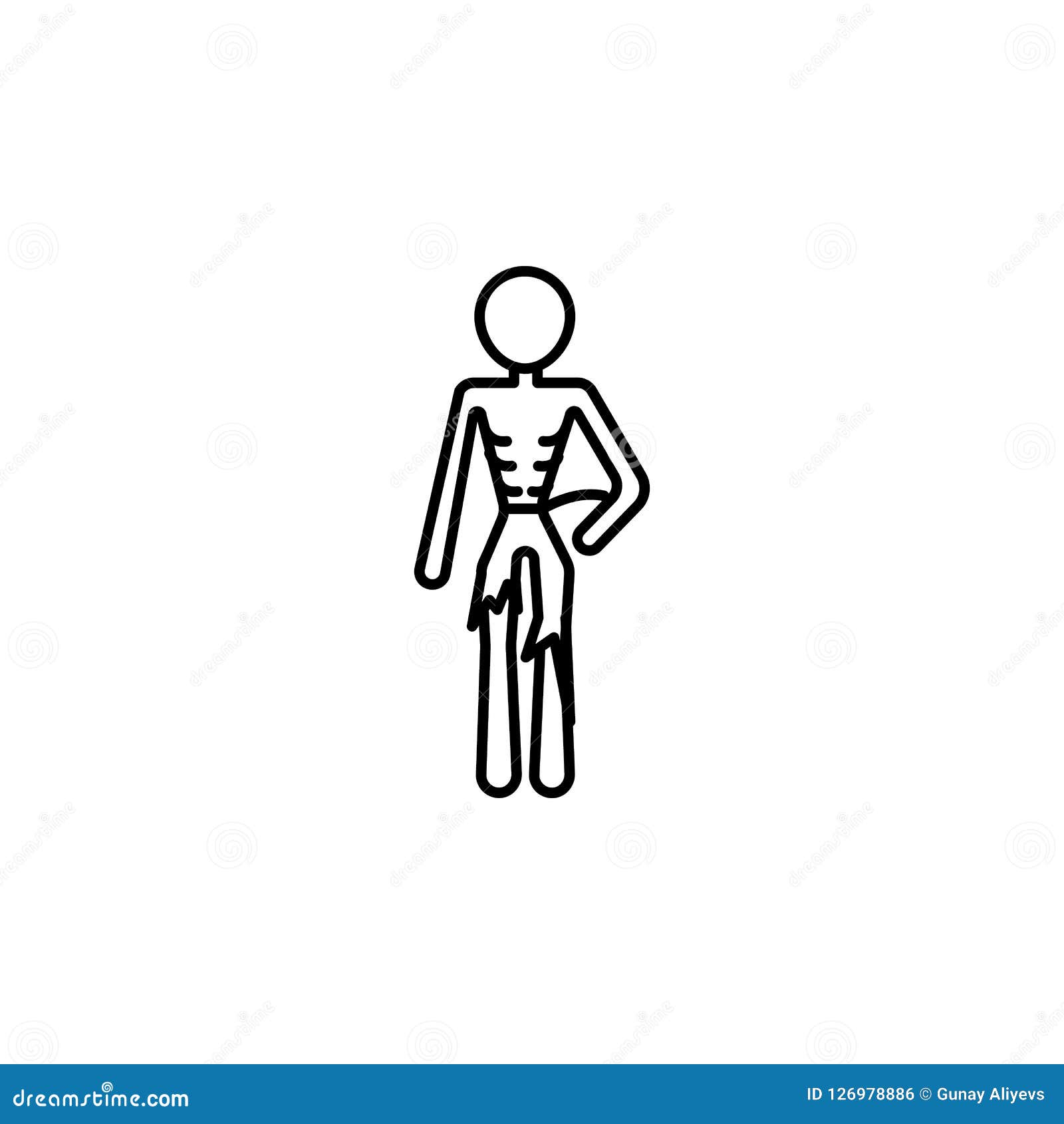 Poor Man Weak Icon Element Of Poverty Social Life Icon For Mobile Concept And Web Apps Thin Line Poor Man Weak Icon Can Be Use Stock Illustration Illustration Of Person Flat