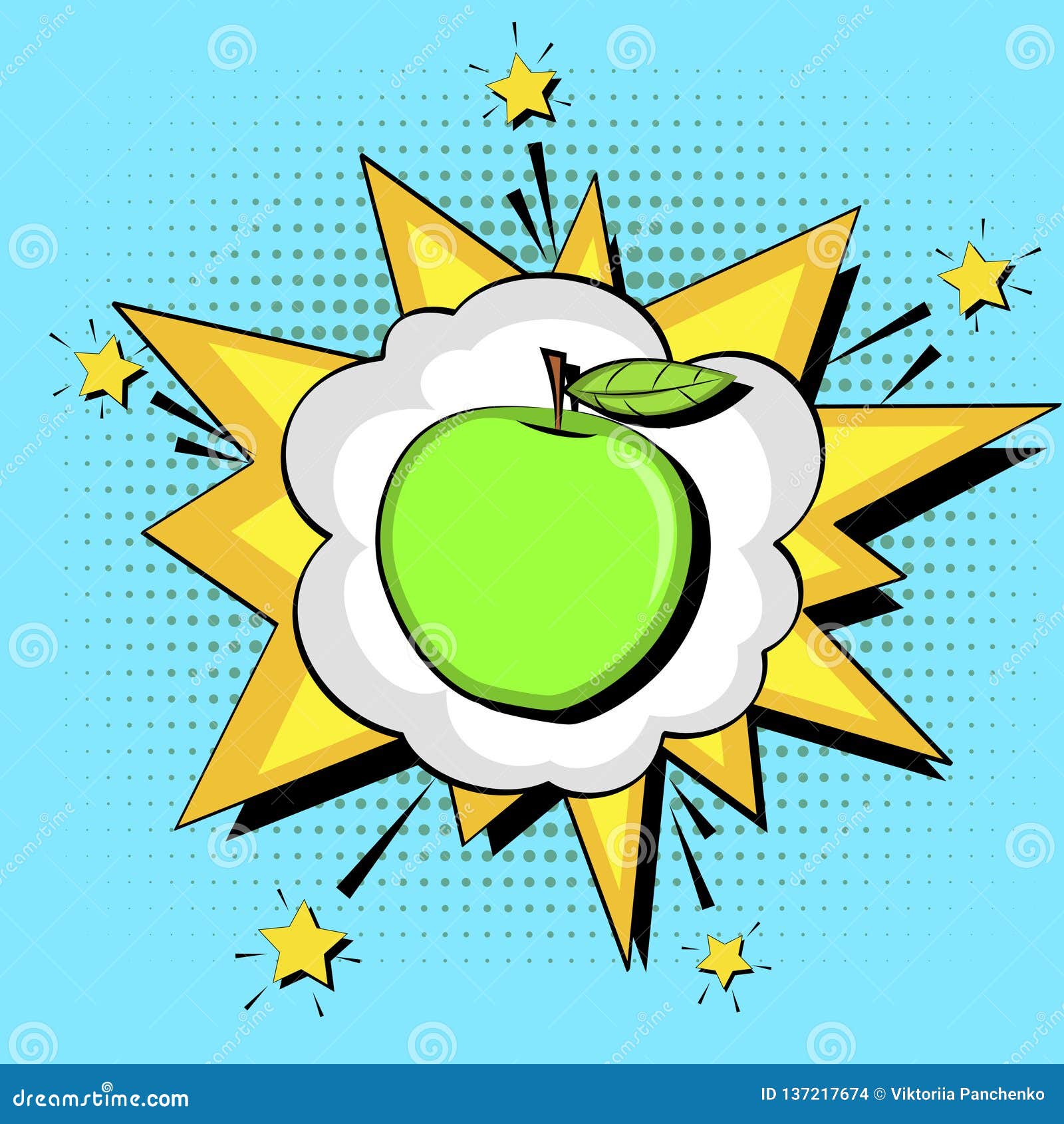 pop art apple