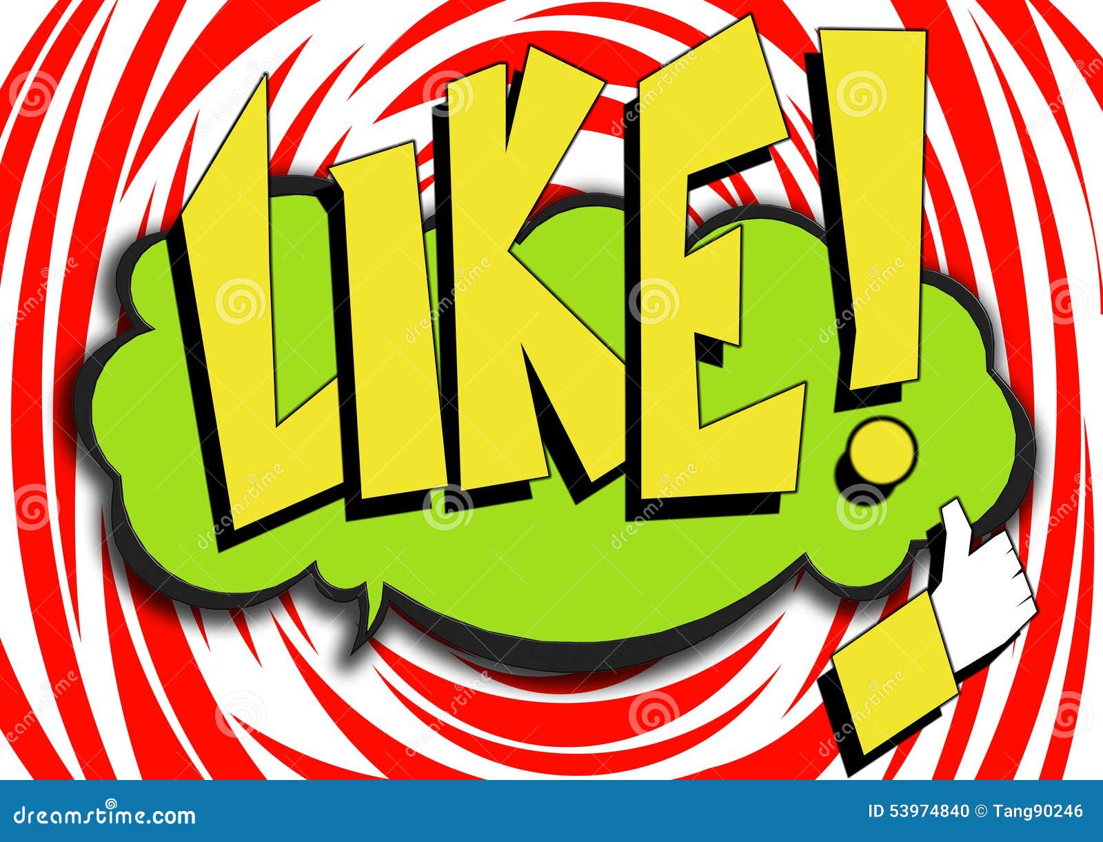 Pop Art Comics Icon With Like Word Stock Illustration Pop Art Comics Icon With Like Word Stock Illustration