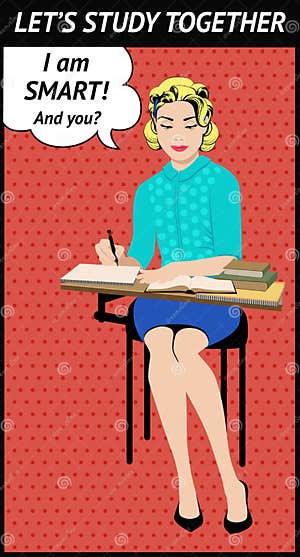 Pop Art Education Poster Study Together Stock Vector Illustration Of Pop Art Education Poster Study Together Stock Vector Illustration Of