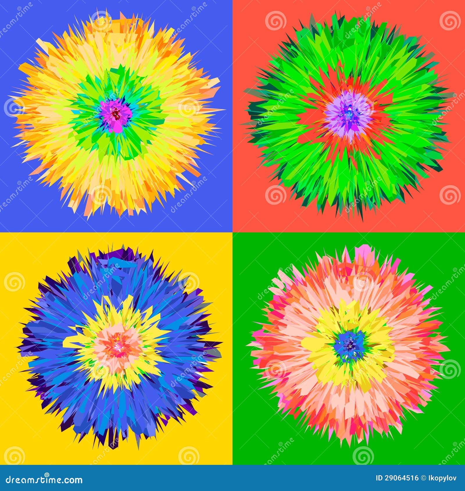  Pop  art  flower  stock illustration Illustration of nature 