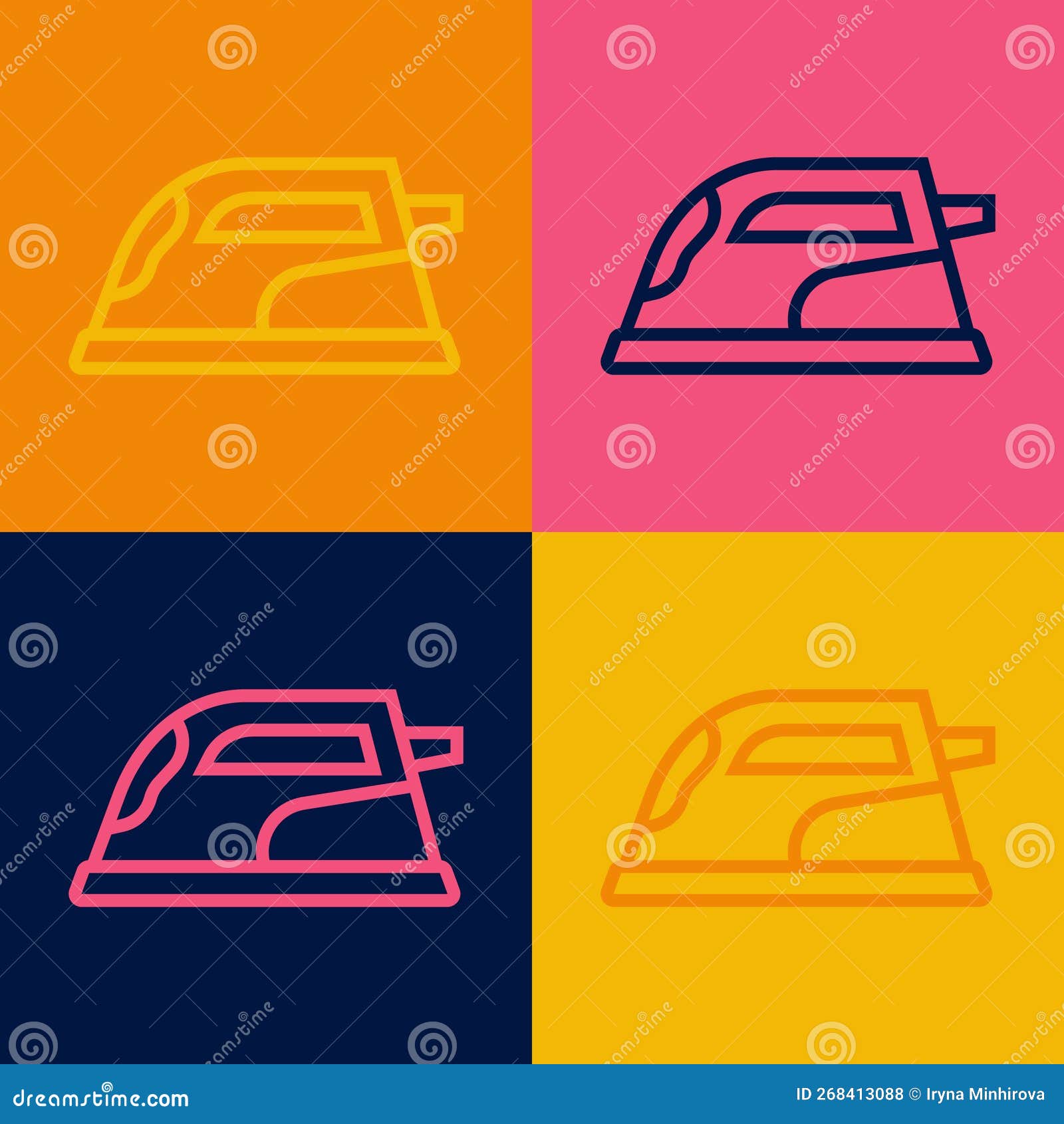 Pop art steam icon isolated on color background Vector Image
