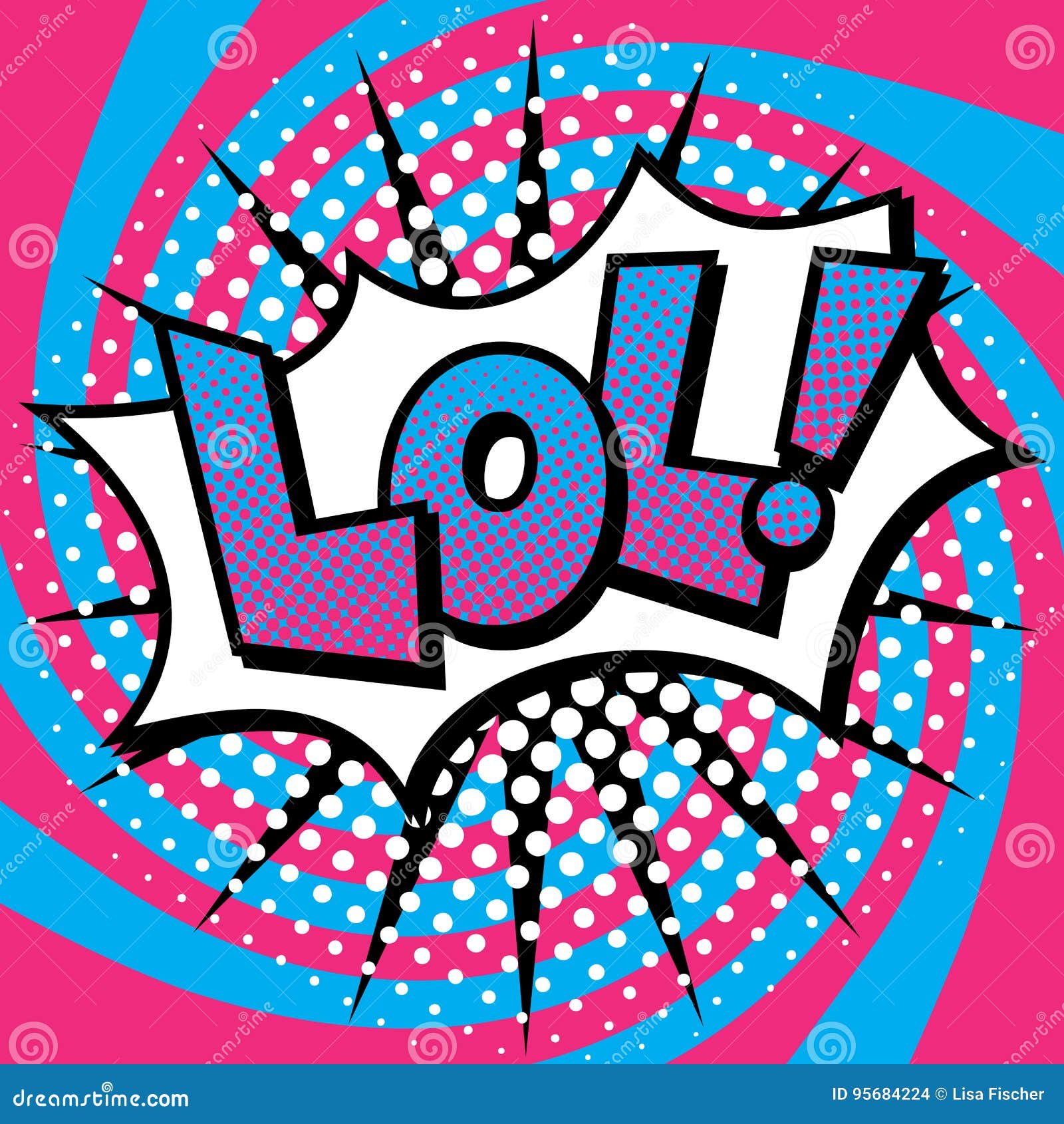  Pop  Art  LOL Text Design  stock vector Illustration of 