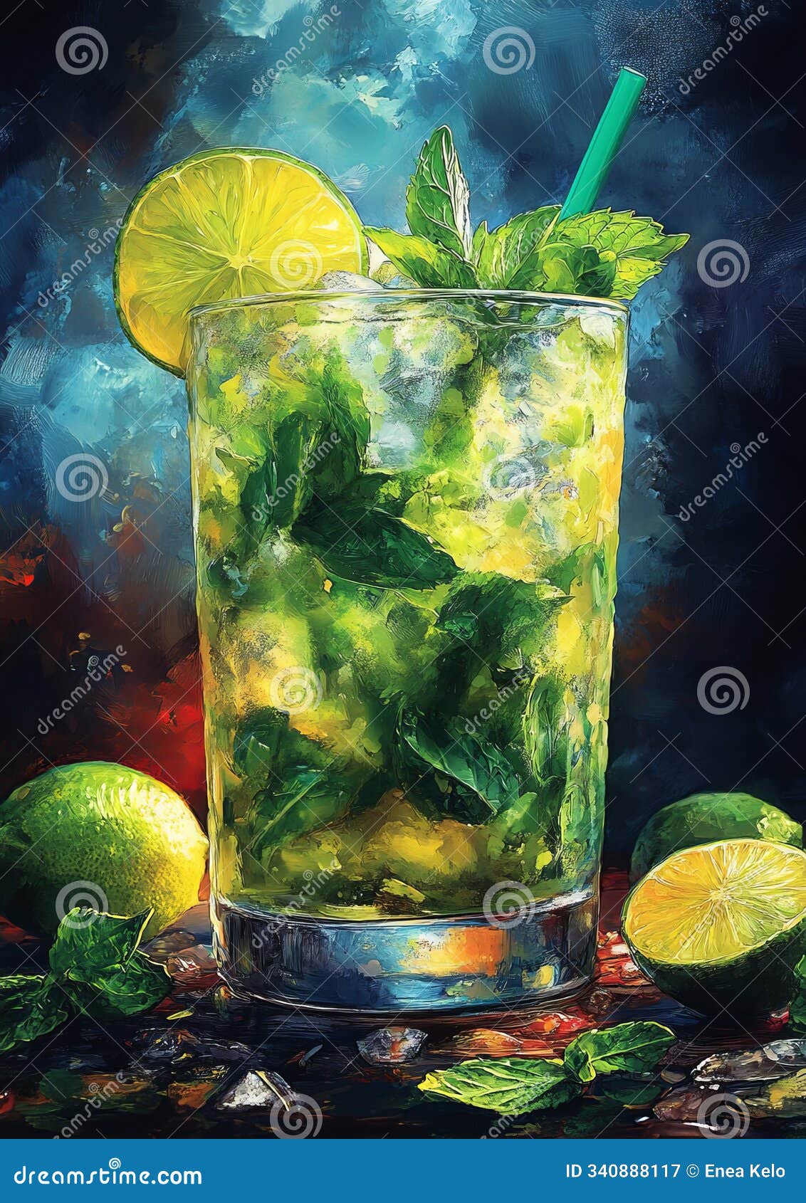 pop art mojito screen print