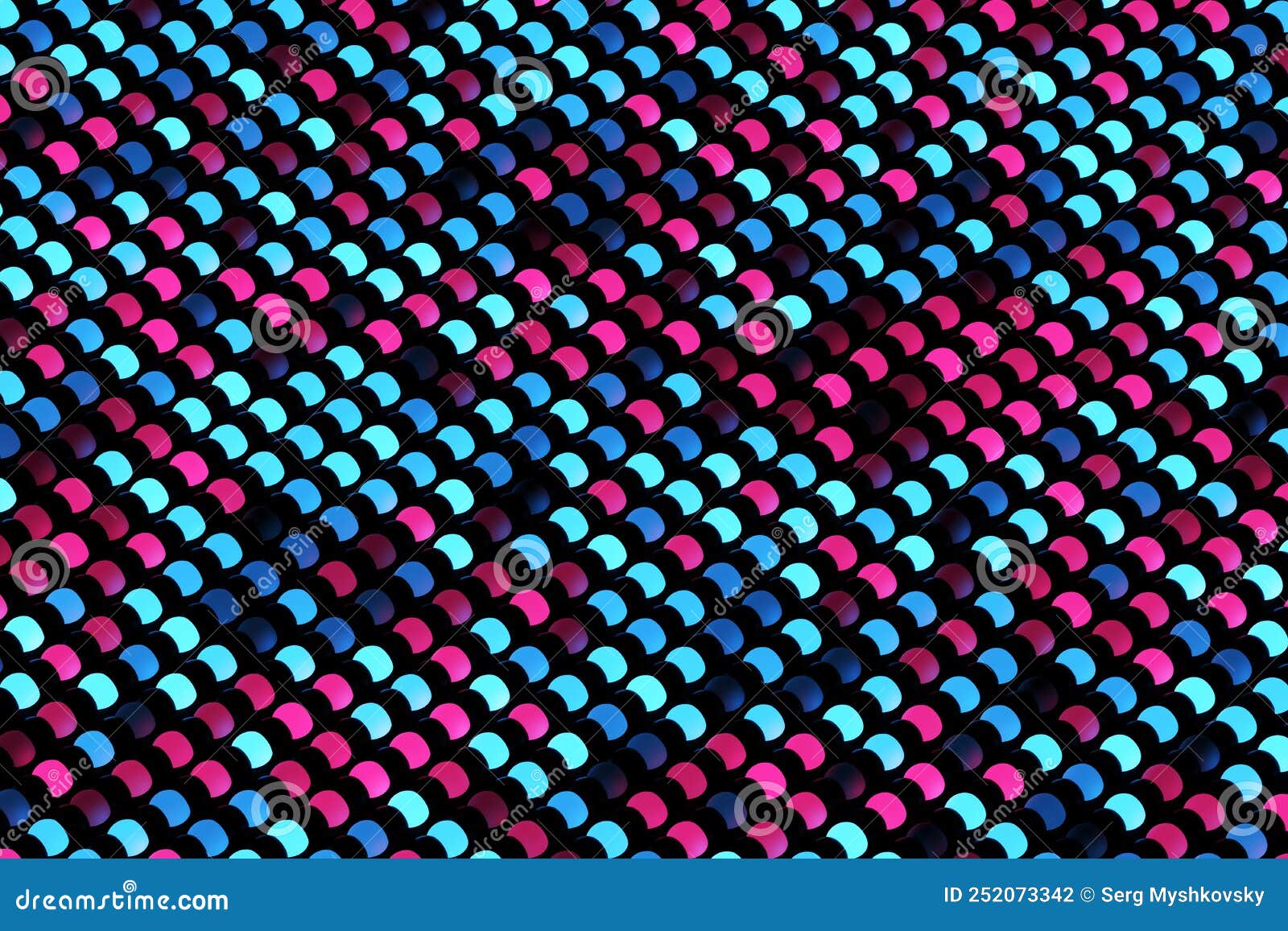 Pop Art Neon Spheres on a Black Background. Stock Illustration ...