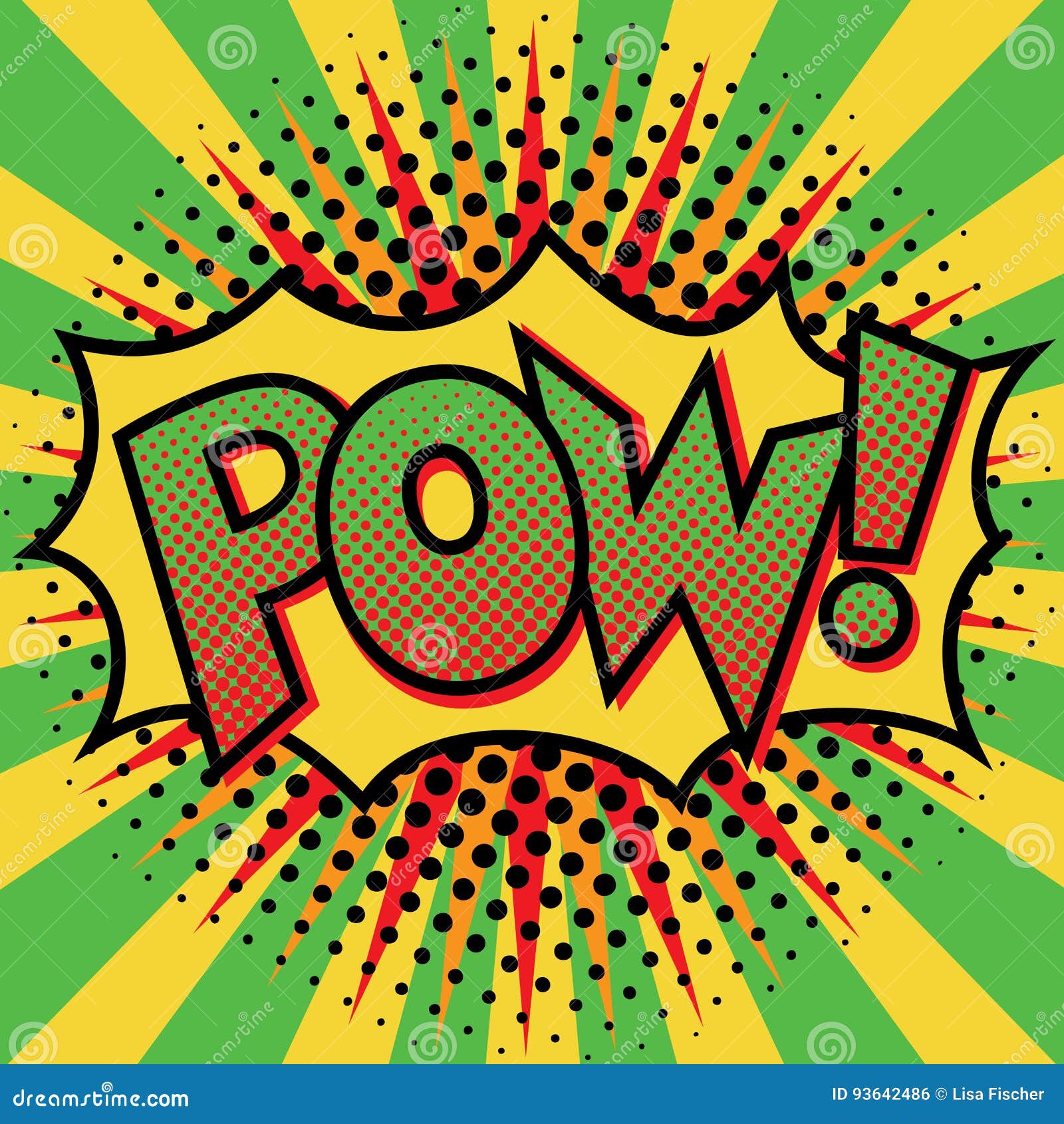  Pop  Art  POW Text  Design  stock vector Illustration of 