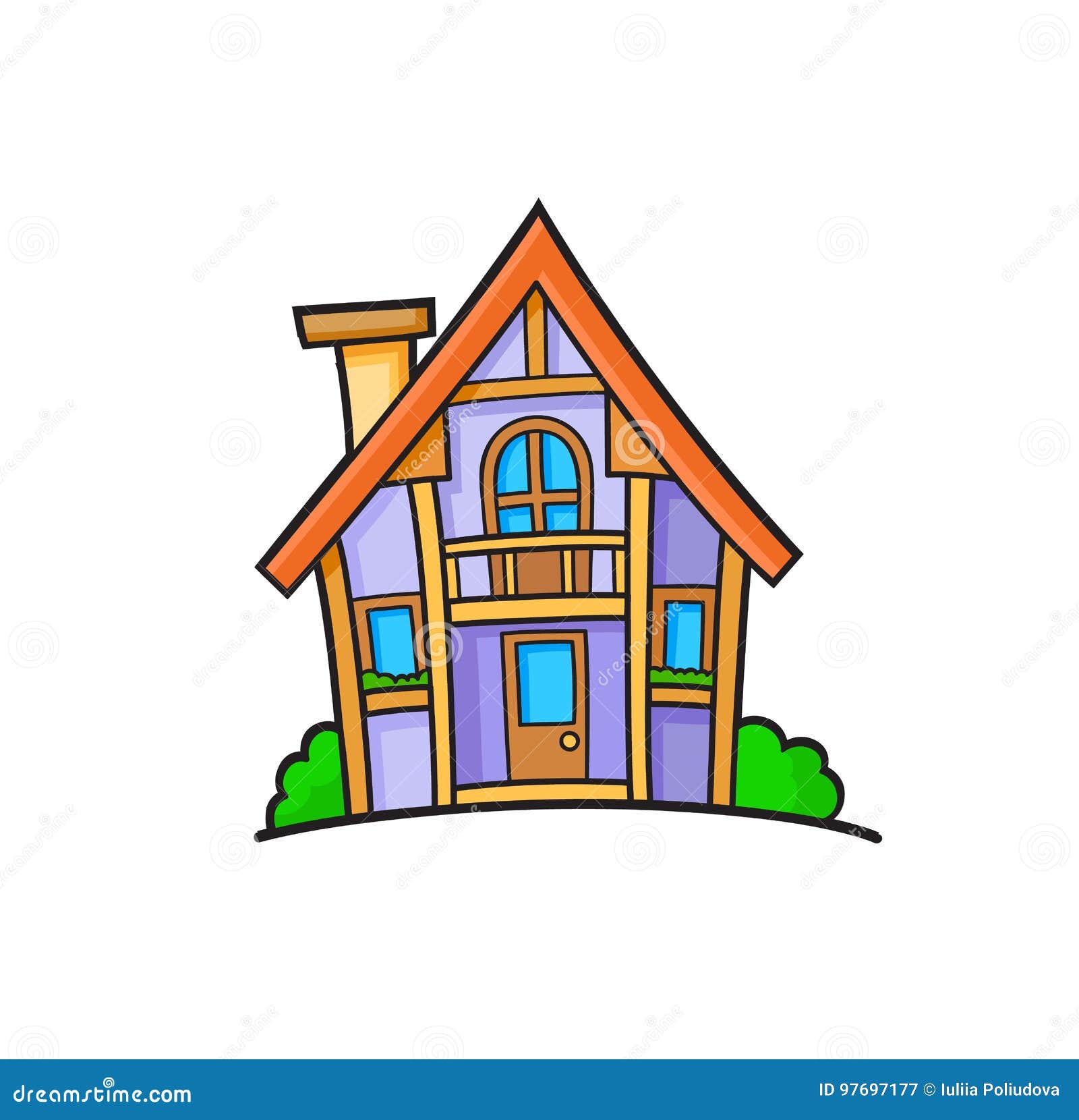 Pop Art Style House Sticker Stock Illustration Illustration of print