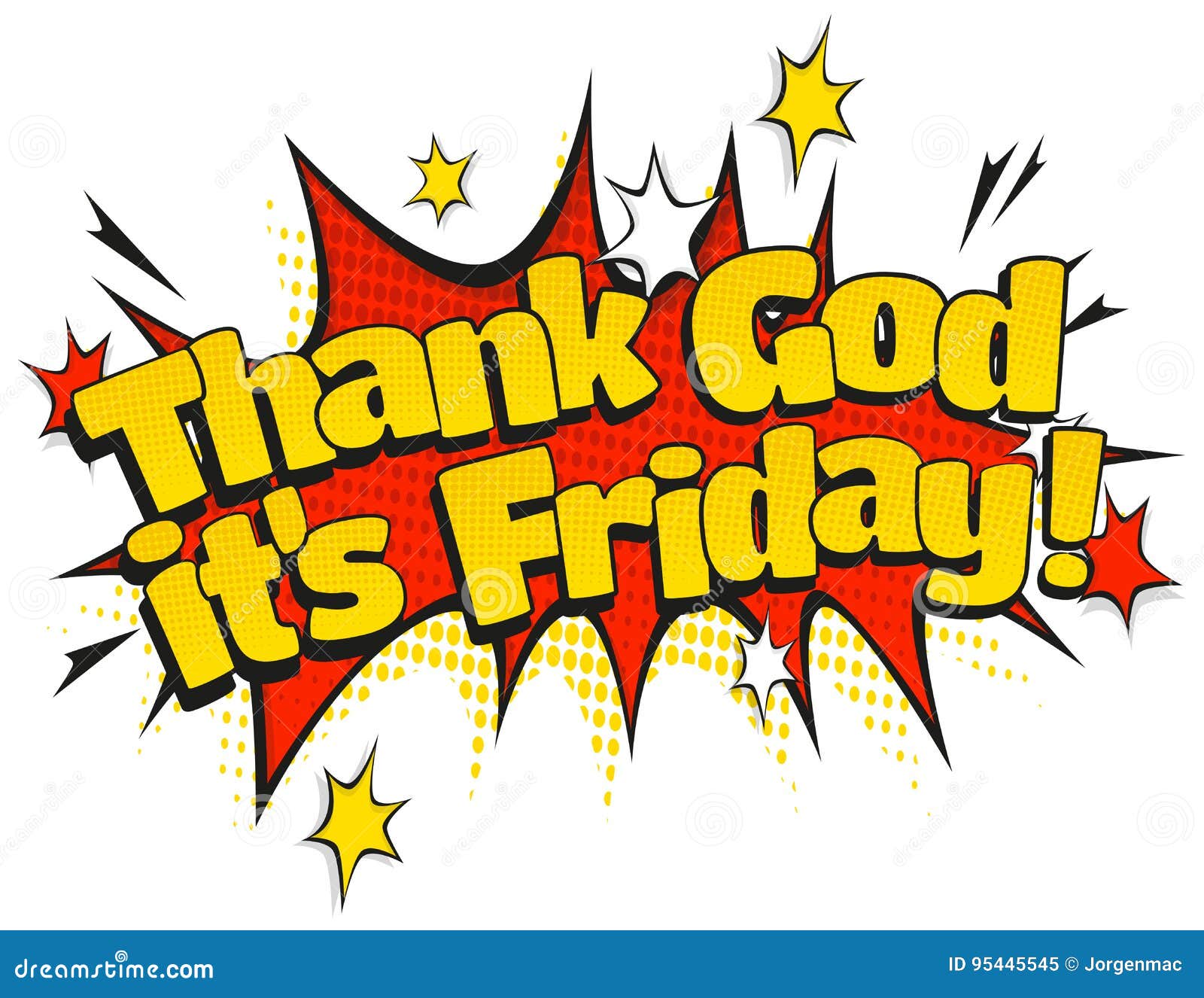 Pop Art Thank God Its Friday Sign Stock Vector - Illustration of ...