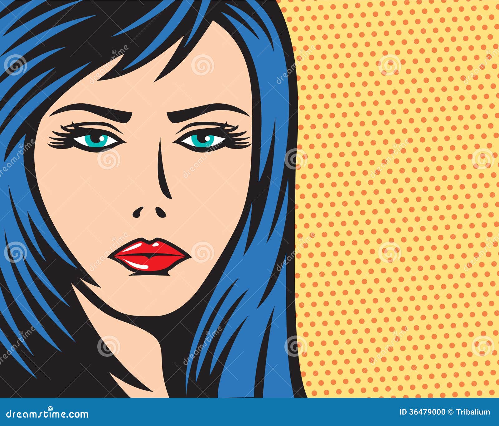 Pop art woman Illustration stock vector. Illustration of 