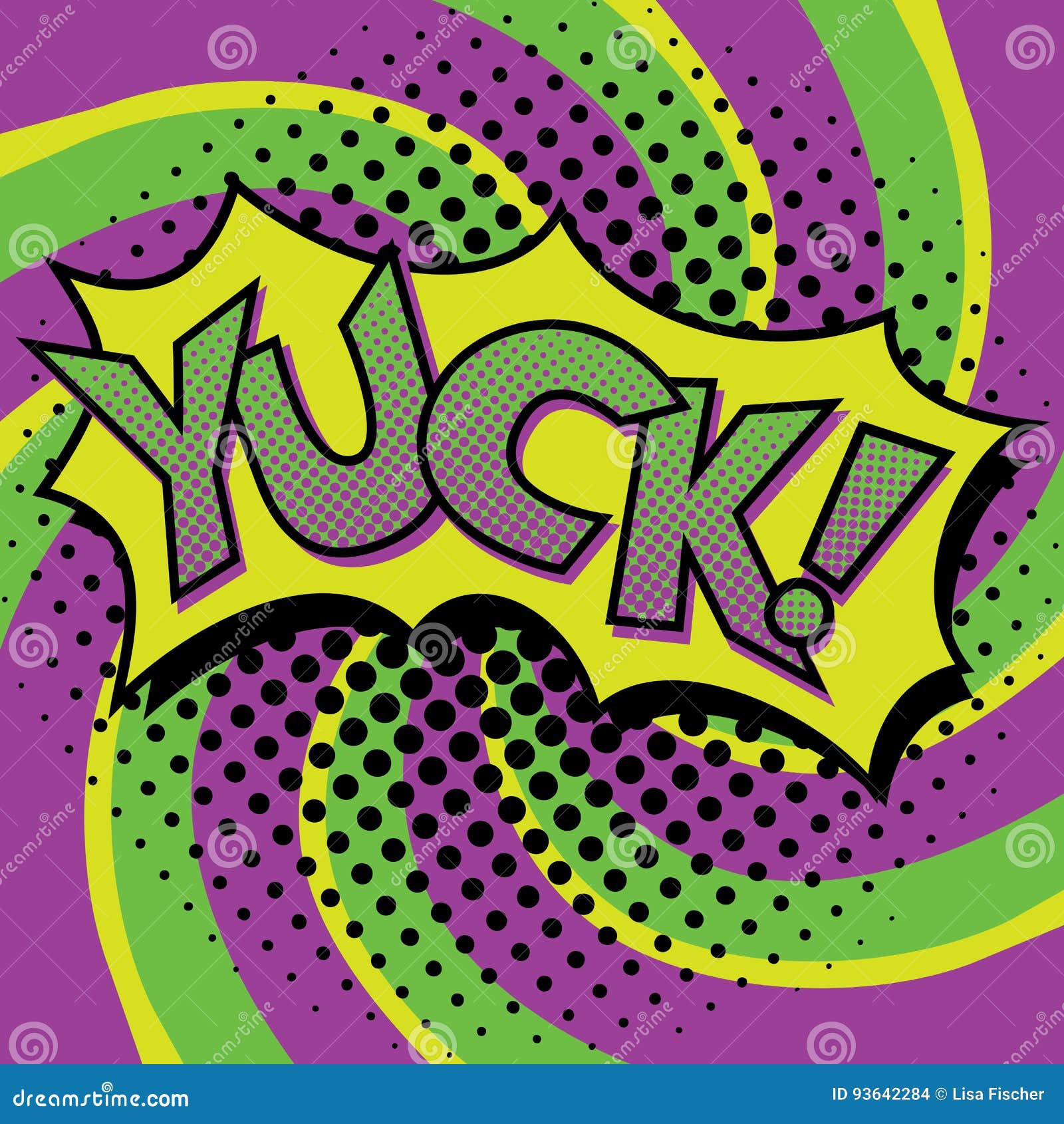  Pop  Art  YUCK Text  Design  stock vector Illustration of 