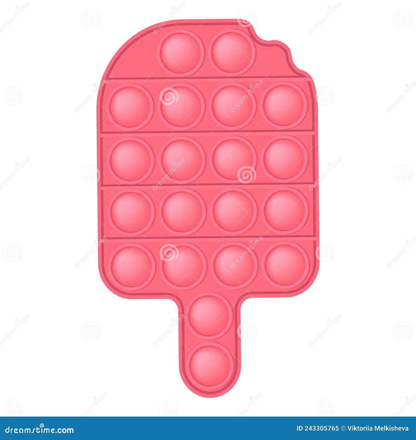 Pop it Coral Pink Ice Cream for a Valentines Day As a Fashionable Silicon  Fidget Toy. Addictive Anti-stress Cute Toy in Stock Vector - Illustration  of toys, pastel: 243305765