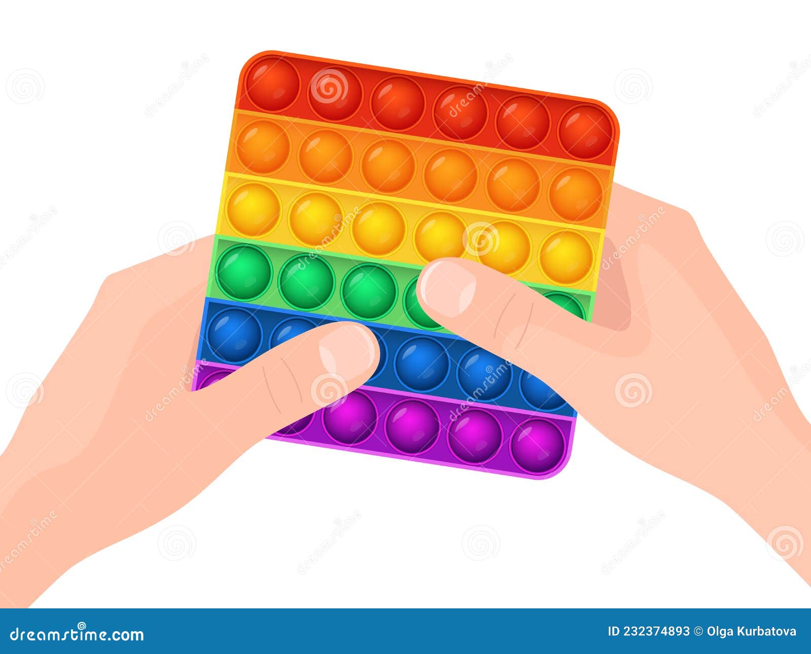 Pop-it-Datei. Kinder Sensorische Trendy Anti-Stress-Spielzeug-Fähigkeiten  Handy Entwicklung Entspannen Und Spaß Kinder Moderne Spi Vektor Abbildung -  Illustration von kinder, mode: 232374893