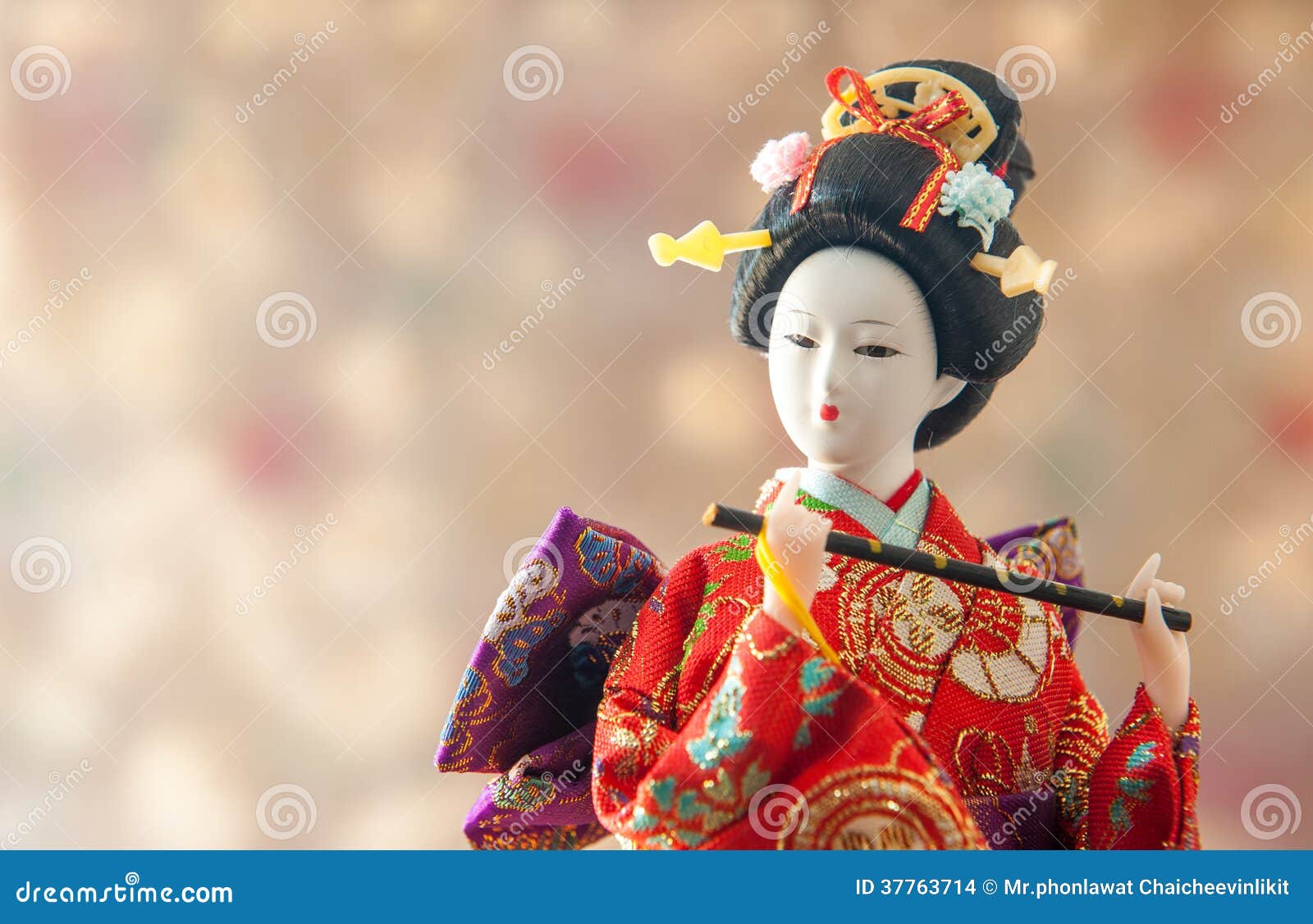 Pop Van De Stilleven De Leuke Japanse Geisha Stock Foto - Image of ...