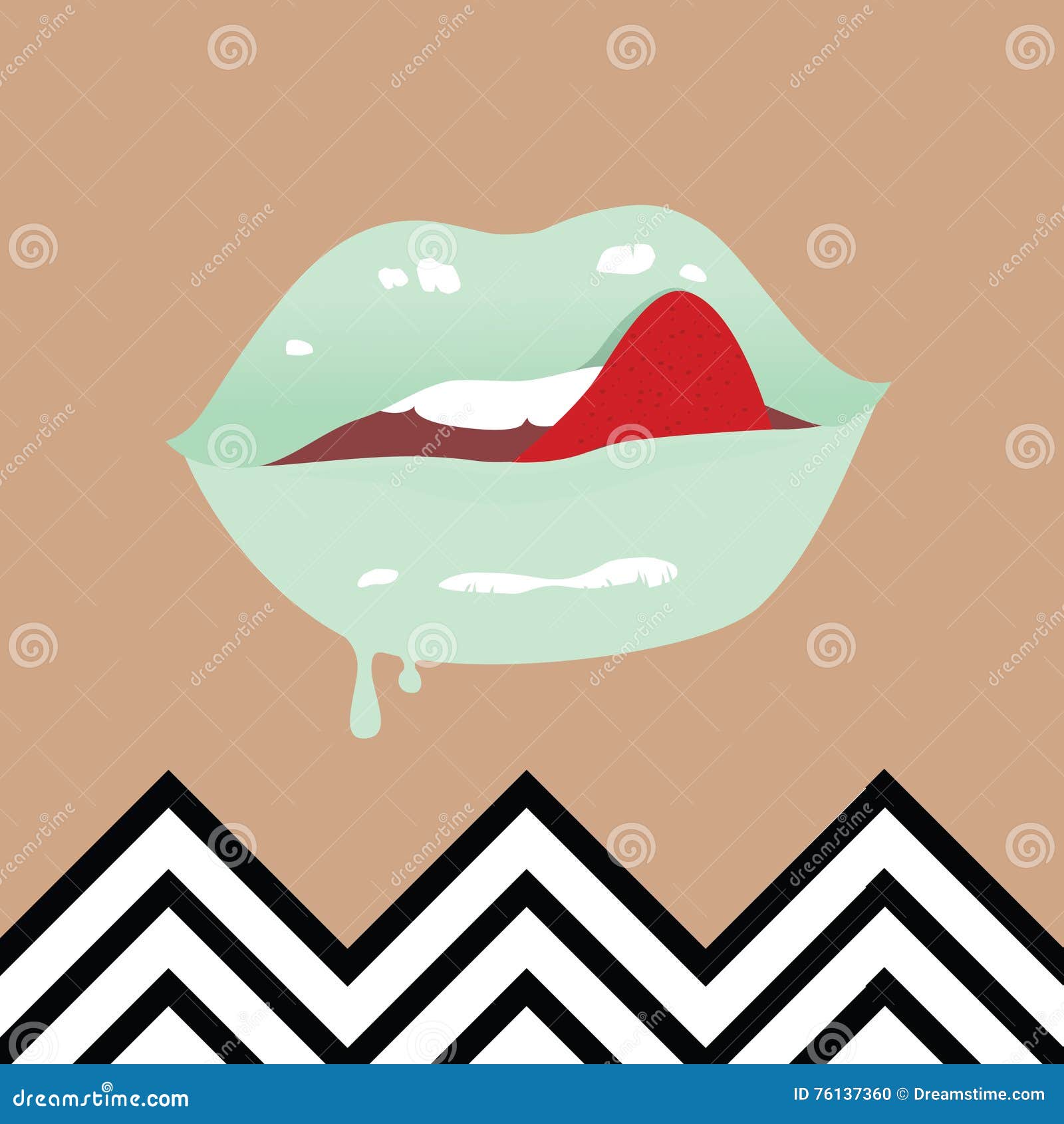 Green Lips Clipart Psd