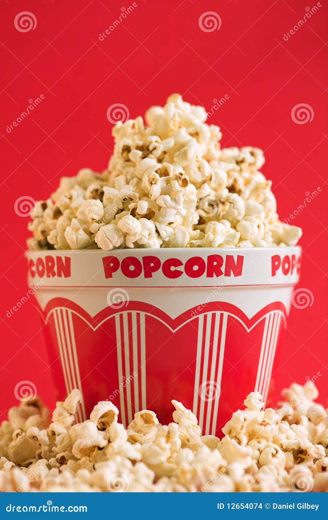 Popcorn stock photo. Image of snack, entertainment, object 12654074