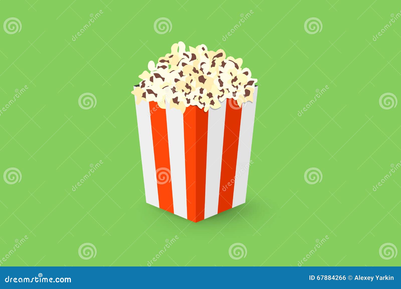 Popcorn box stock illustration. Illustration of flat 67884266