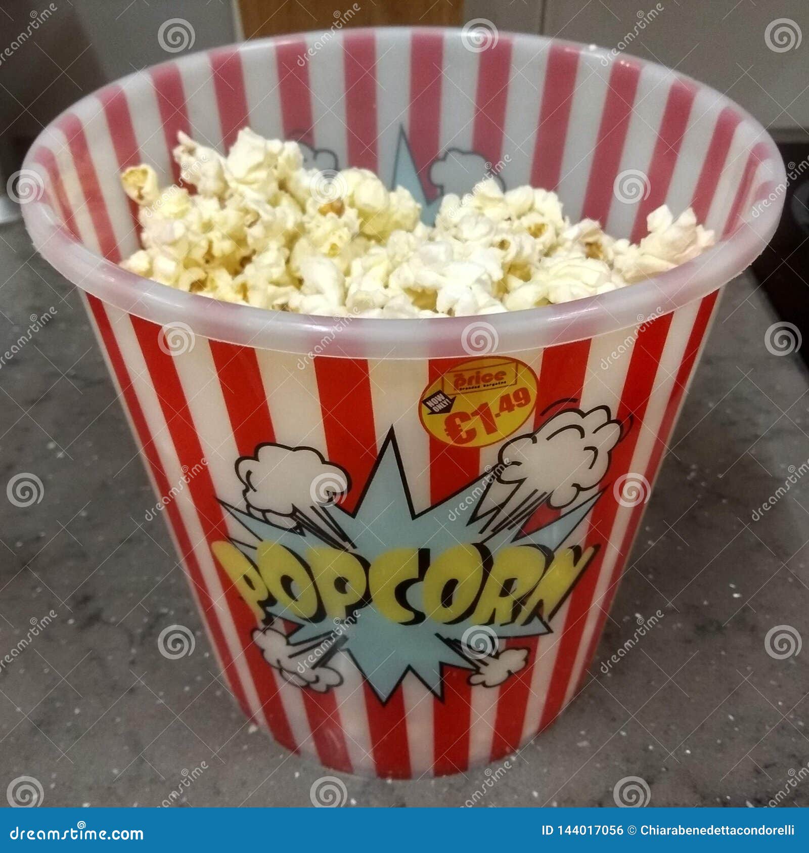 Popcorn Bucket editorial photo. Image of close, microwave 144017056