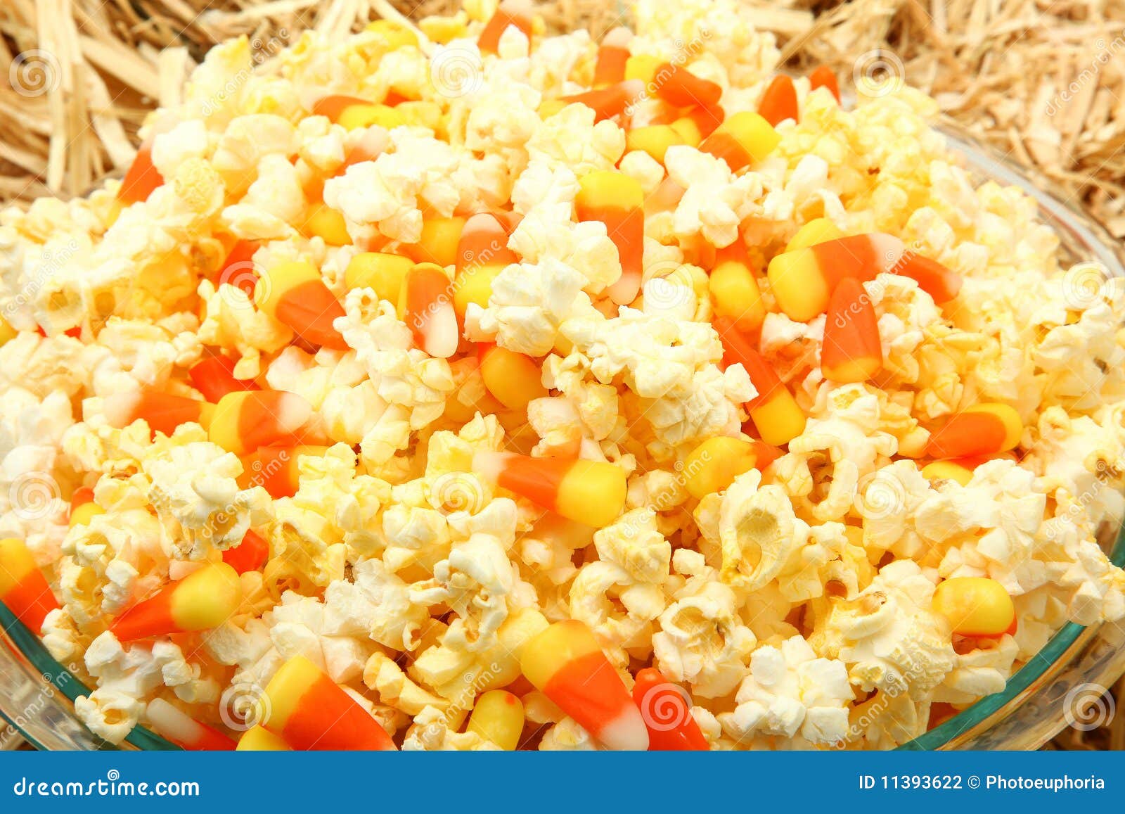 Popcorn Candy Corn Mix stock photo. Image of close, bowl 11393622