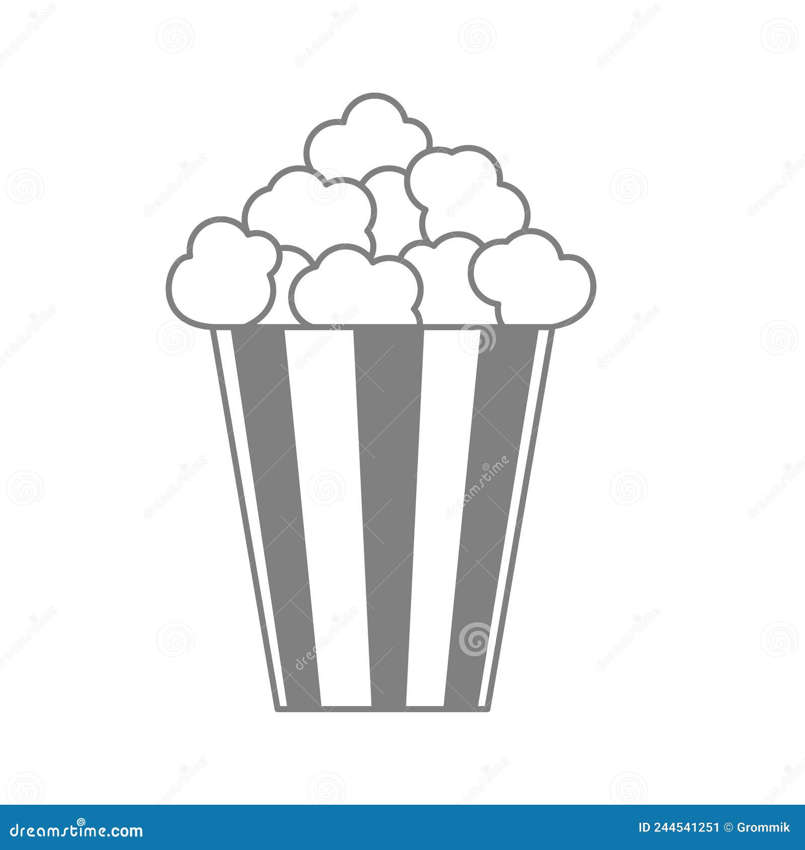 Popcorn. a Cup and Popcorn Icon Stock Vector Illustration of corn, sticker 244541251