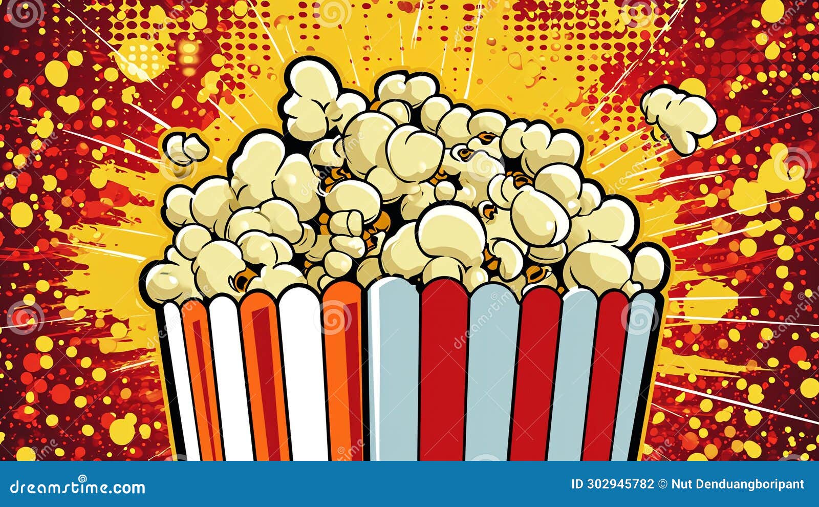 popcorn extravaganza vibrant pop art for movie lovers