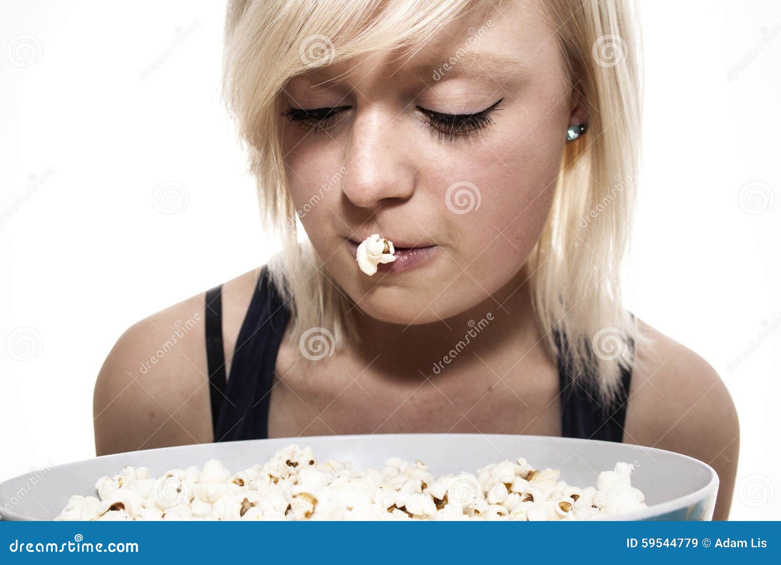Popcorn girl stock image. Image of repertory, mascot 59544779