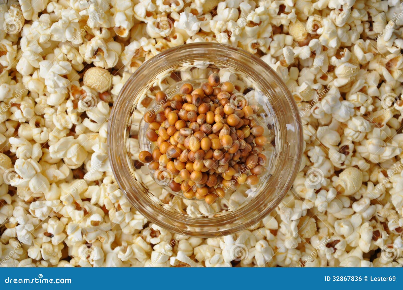Popcorn kernels in bowl stock photo. Image of fiber, bowl 32867836